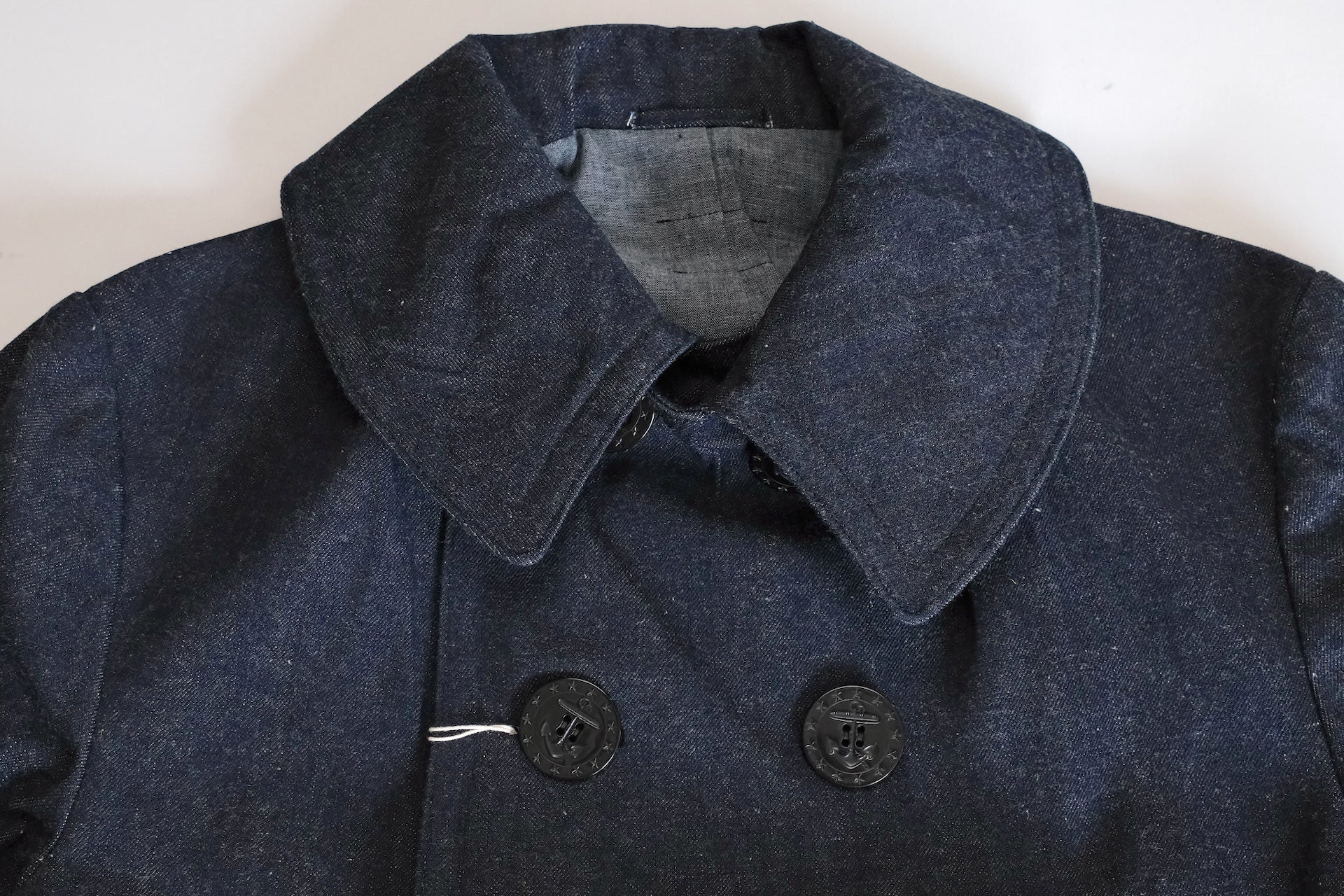 Warehouse Indigo Dyed Denim "WWI Style 13 Stars" Pea Coat