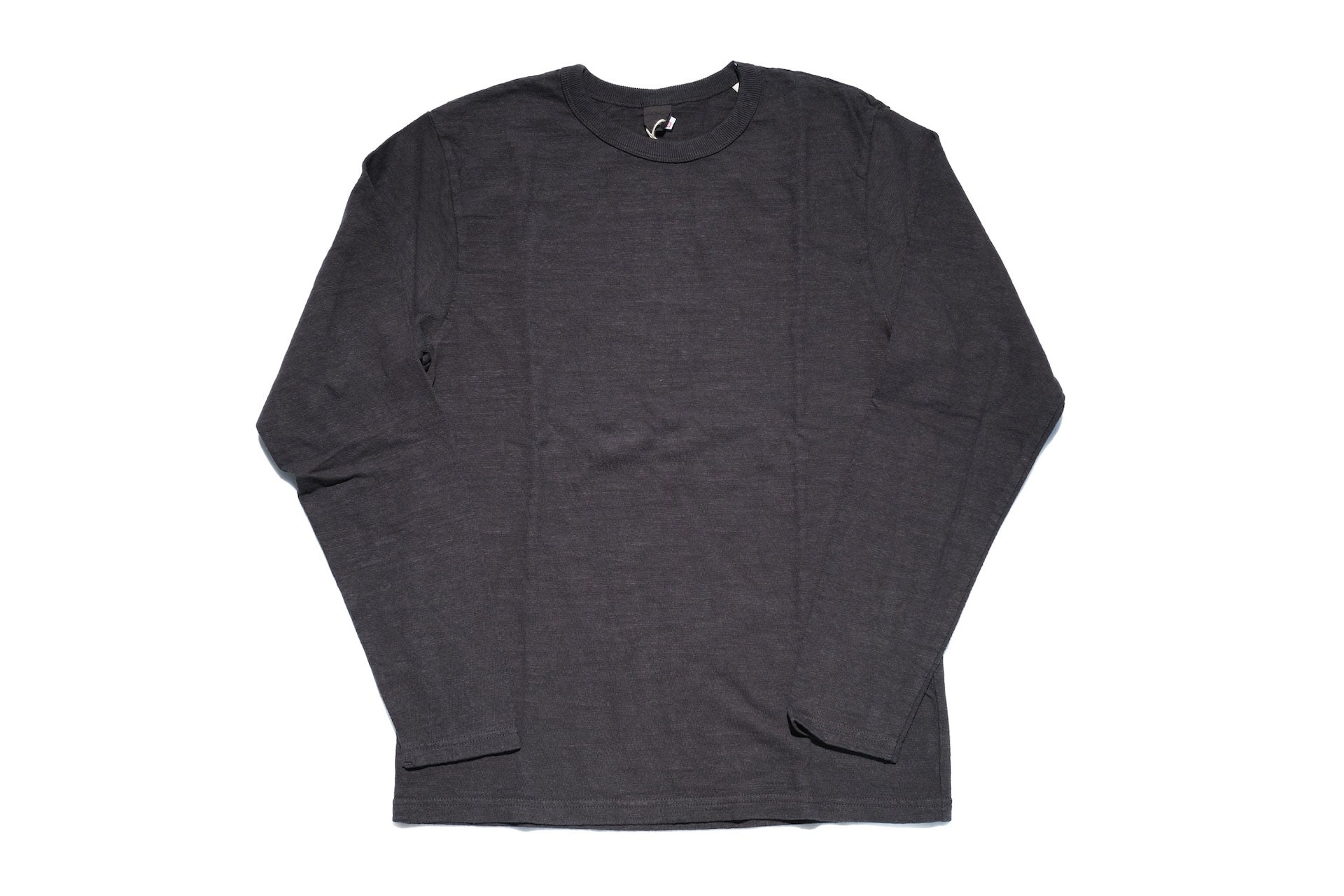 UES 9.5oz "NO.8 Slub Nep" Heavyweight L/S Plain Tee (Sumi Black)