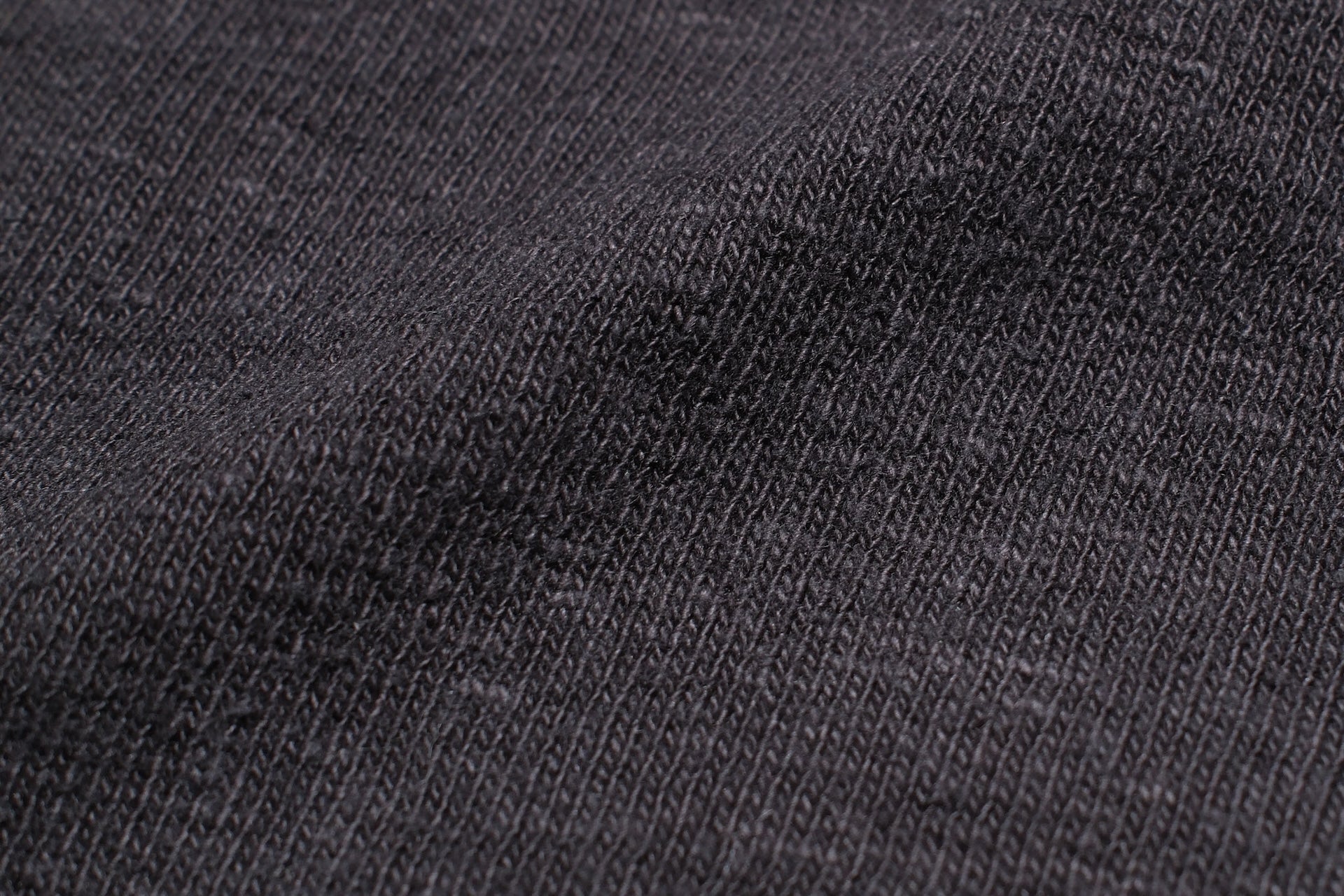 UES 9.5oz "NO.8 Slub Nep" Heavyweight L/S Plain Tee (Sumi Black)
