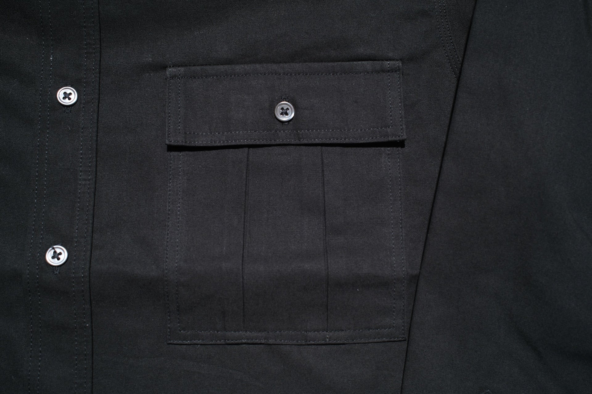 MOMOTARO JEANS 8oz Duck Canvas Military Style Workshirt (Black)