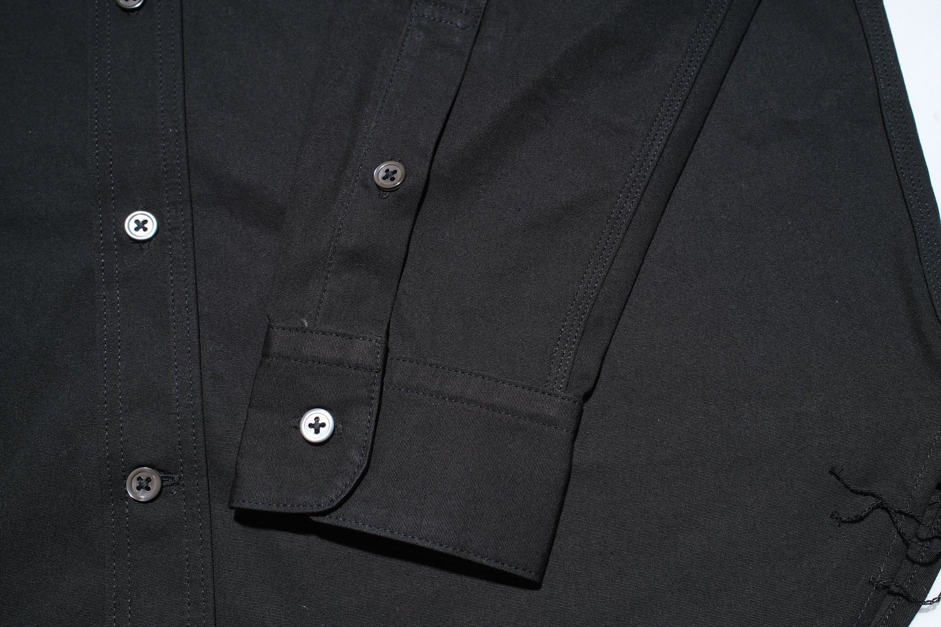 MOMOTARO JEANS 8oz Duck Canvas Military Style Workshirt (Black)