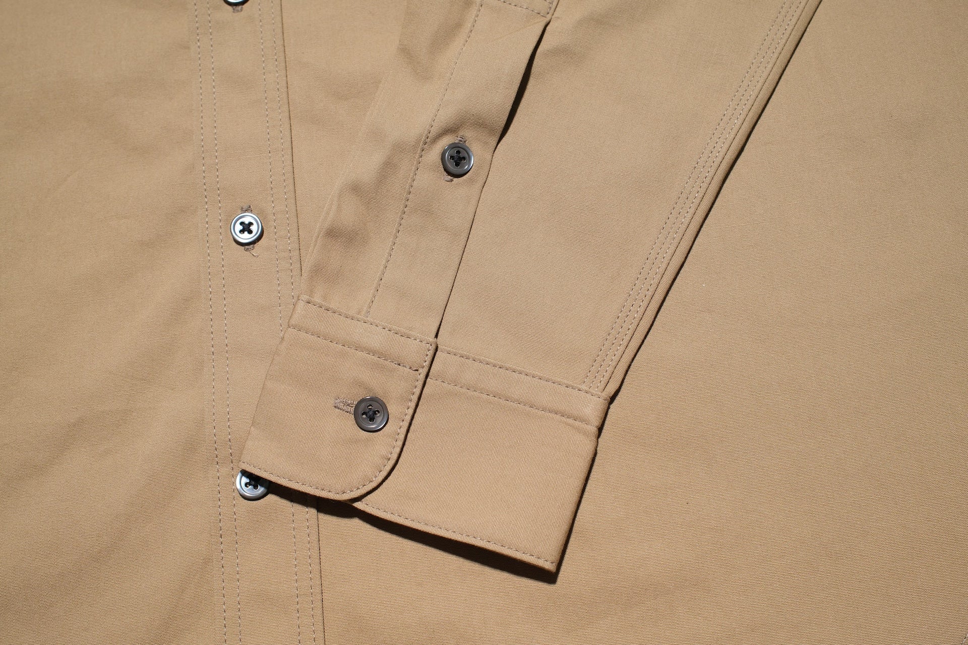 MOMOTARO JEANS 8oz Duck Canvas Military Style Workshirt (Beige)
