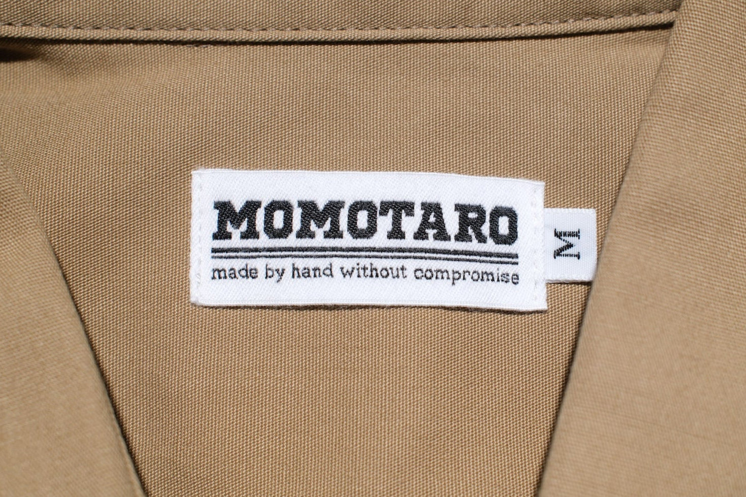 MOMOTARO JEANS 8oz Duck Canvas Military Style Workshirt (Beige)