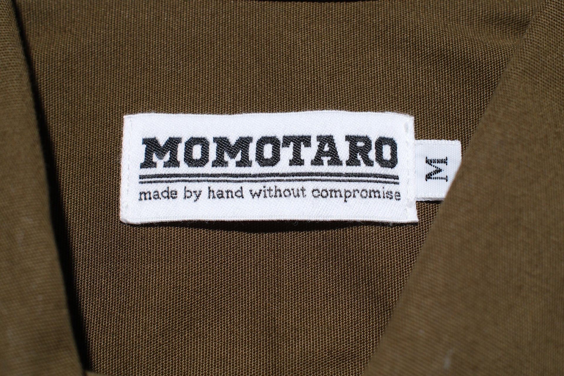 MOMOTARO JEANS 8oz Duck Canvas Military Style Workshirt (Olive)