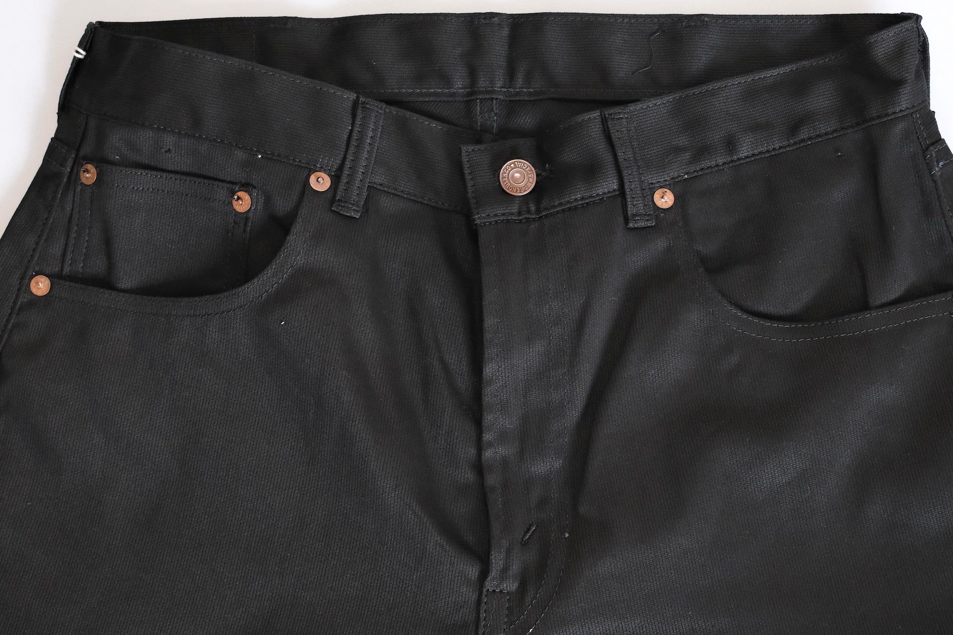 Warehouse 12oz Lot.1096 Selvage Pique Pants (Black)