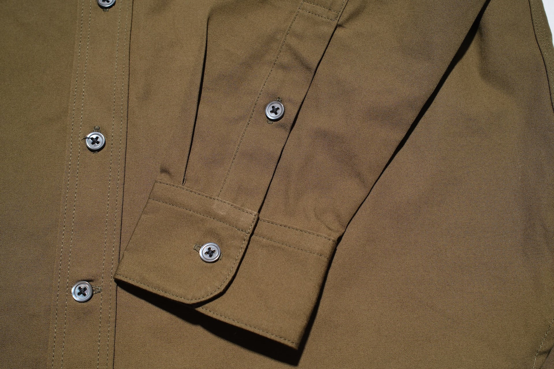 MOMOTARO JEANS 8oz Duck Canvas Military Style Workshirt (Olive)