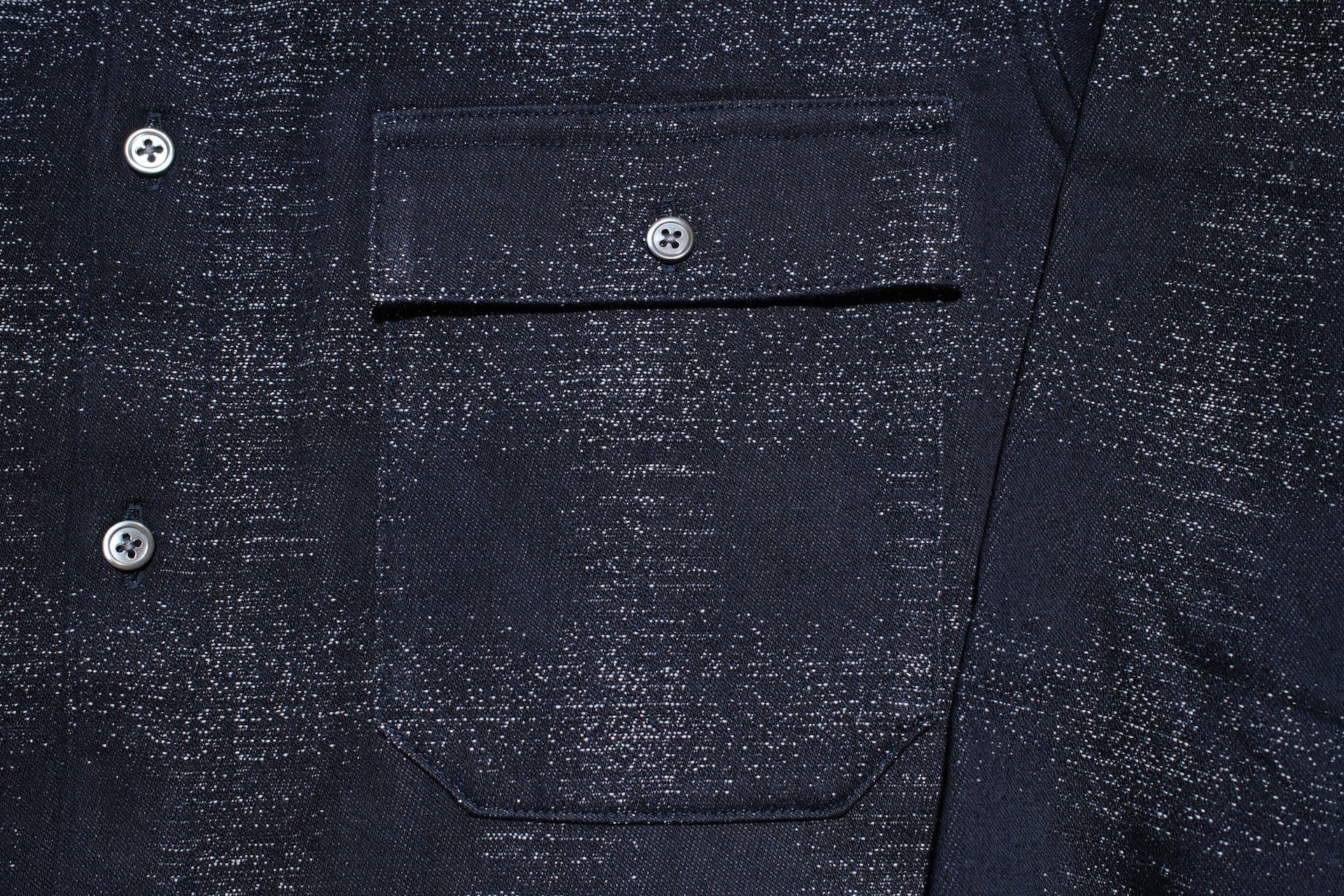 MOMOTARO JEANS Indigo Dyed "Stardust" Jacquard Ombre Workshirt