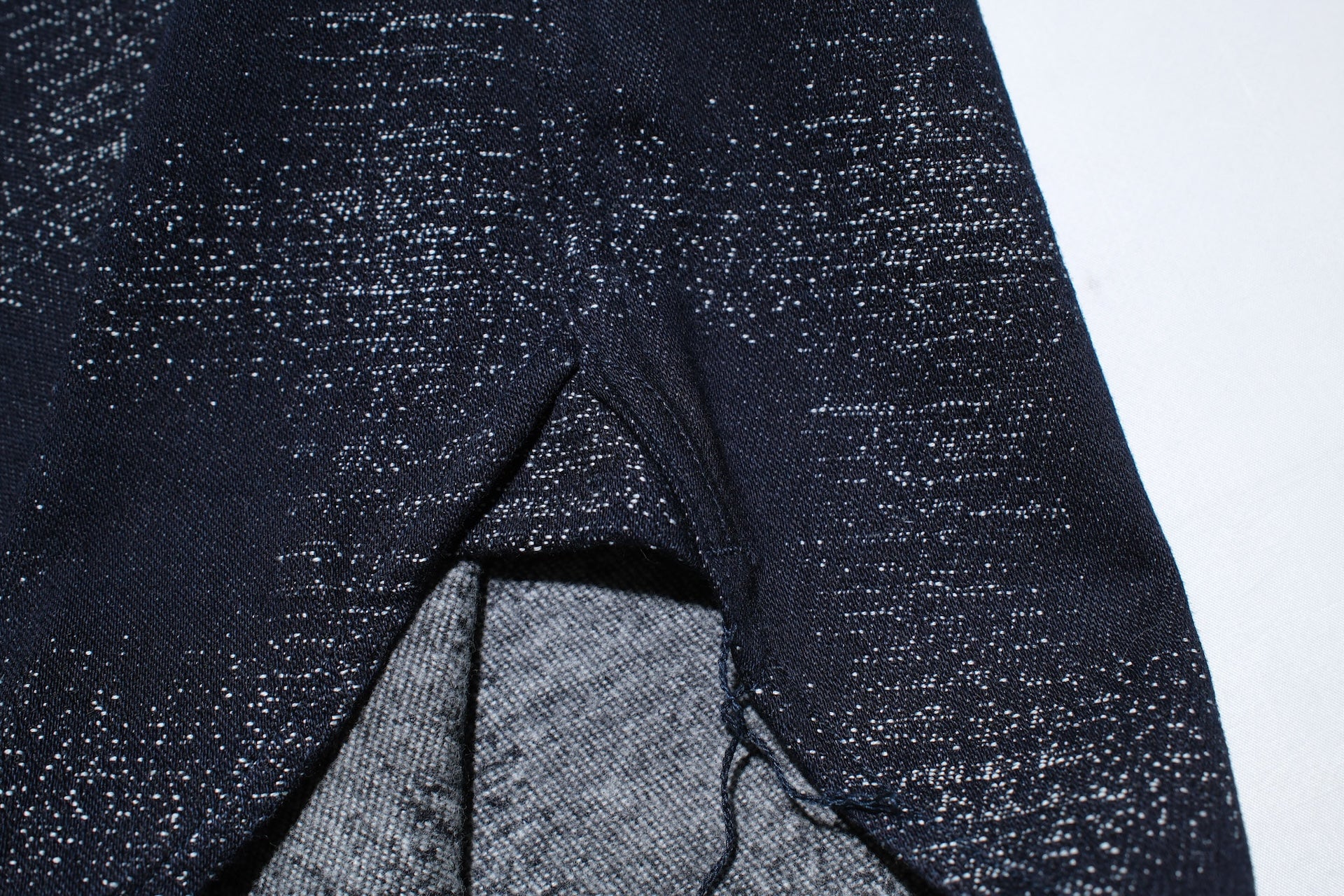 MOMOTARO JEANS Indigo Dyed "Stardust" Jacquard Ombre Workshirt