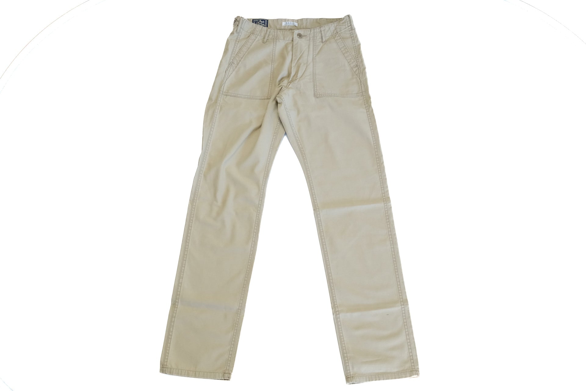 Studio D'Artisan 11oz Back Sateen Military Baker Pants (Beige)