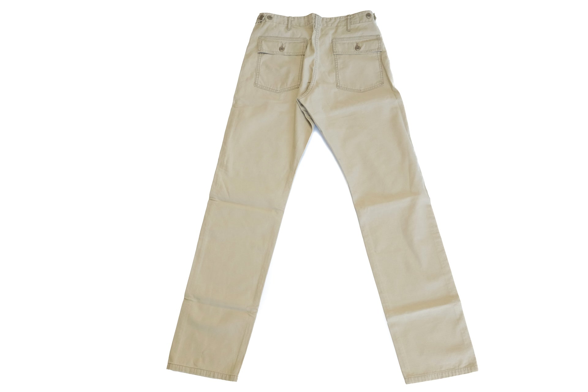 Studio D'Artisan 11oz Back Sateen Military Baker Pants (Beige)