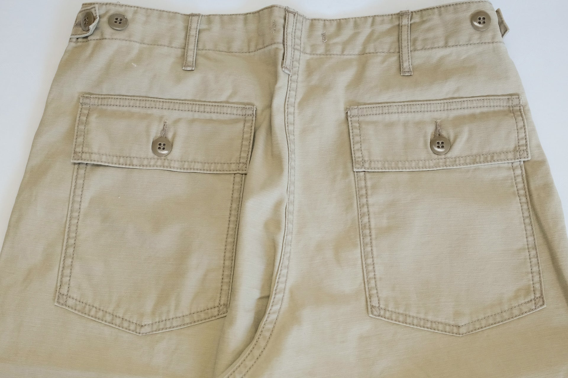 Studio D'Artisan 11oz Back Sateen Military Baker Pants (Beige)