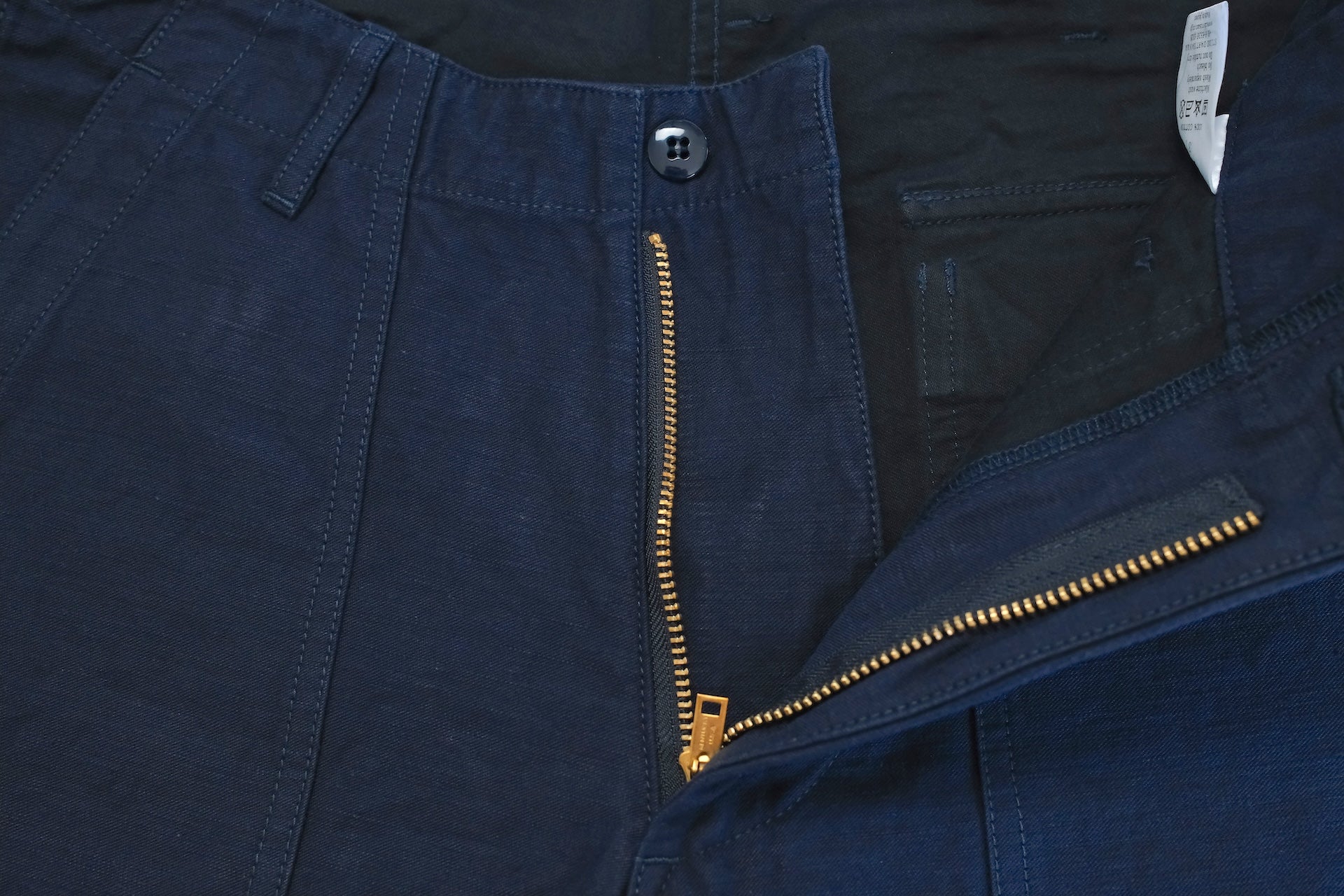 Studio D'Artisan 11oz Back Sateen Military Baker Pants (Indigo X Black)