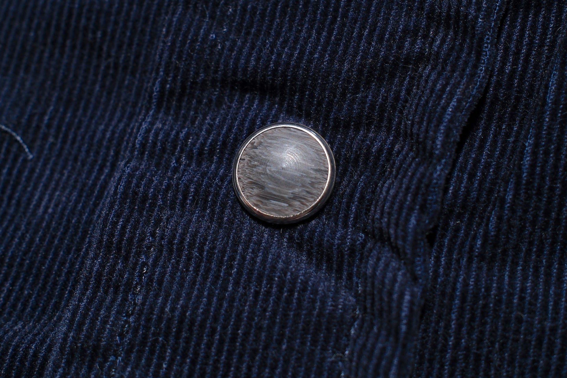 Pure Blue Japan 8oz "Silky-Smooth" Corduroy Western Shirt (Navy)