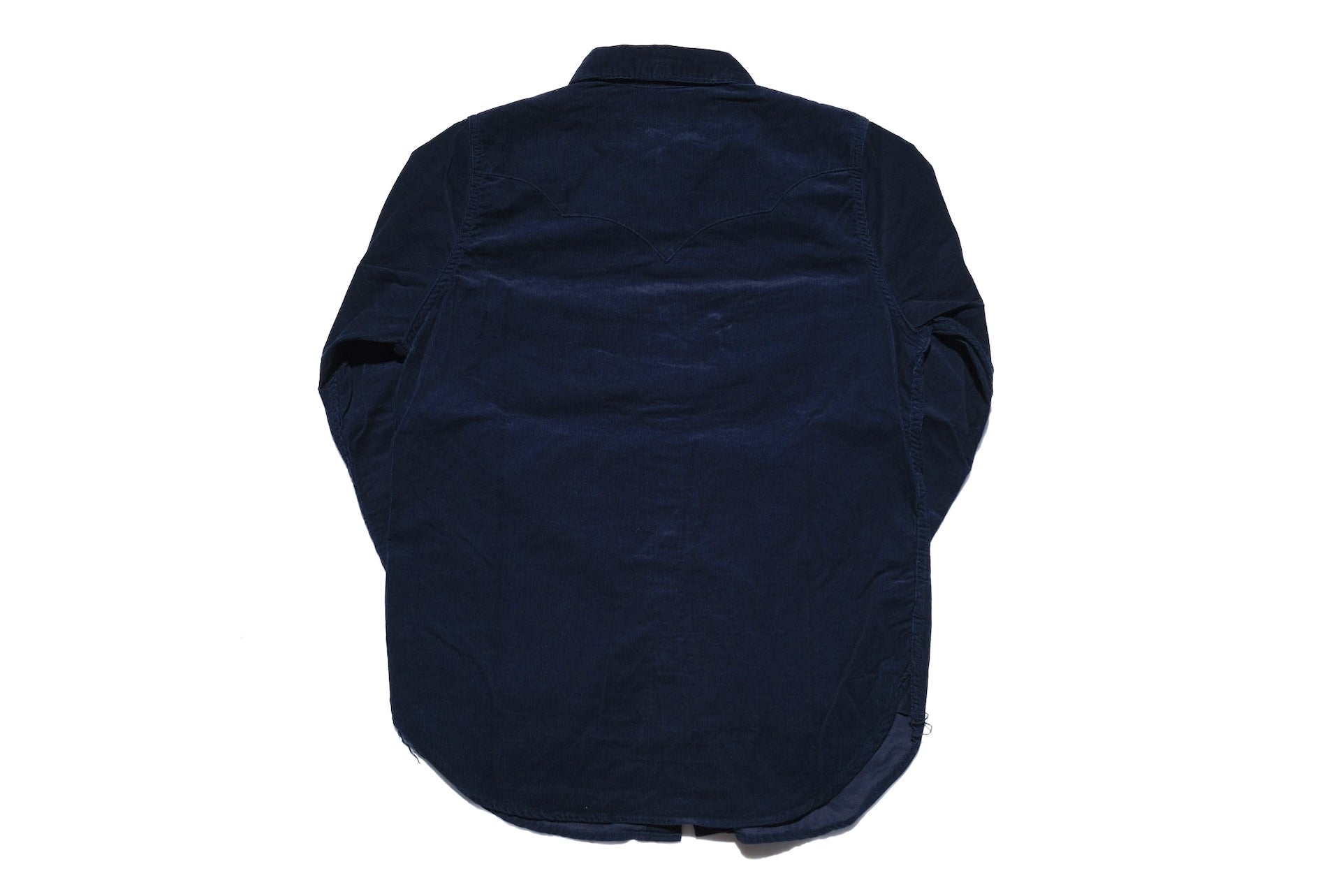 Pure Blue Japan 8oz "Silky-Smooth" Corduroy Western Shirt (Navy)