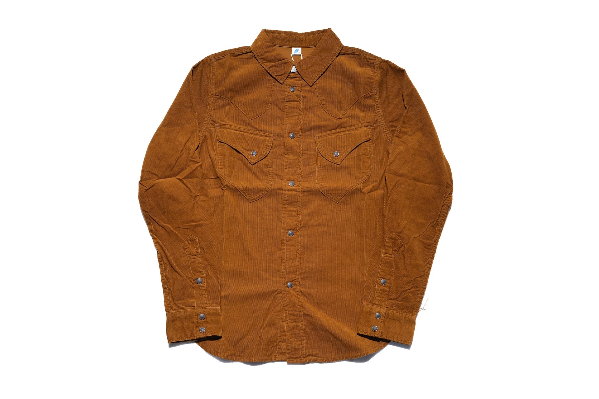 Pure Blue Japan 8oz "Silky-Smooth" Corduroy Western Shirt (Camel)
