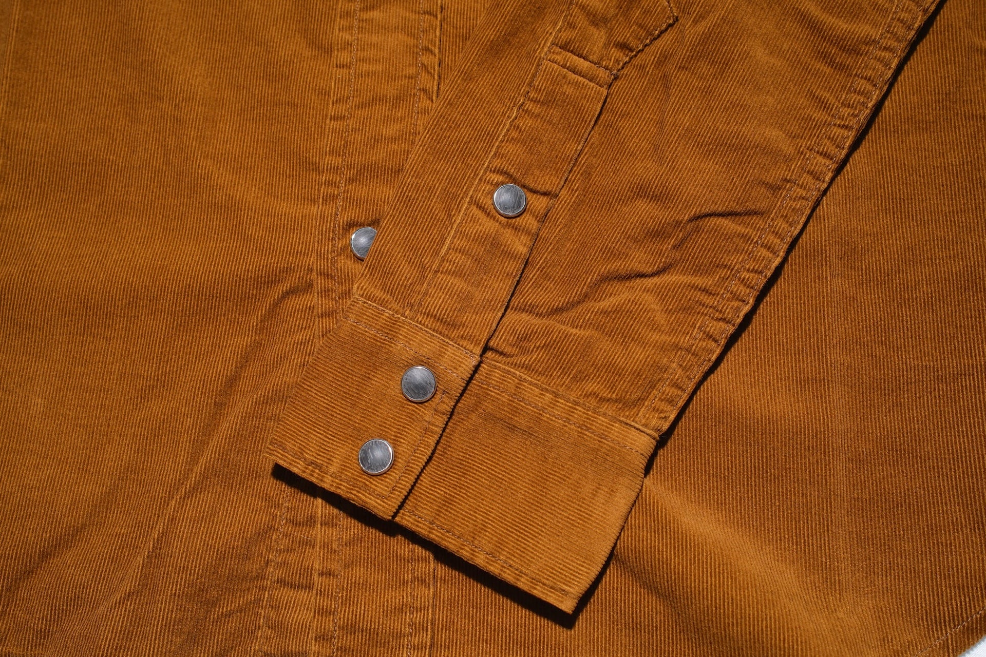 Pure Blue Japan 8oz "Silky-Smooth" Corduroy Western Shirt (Camel)