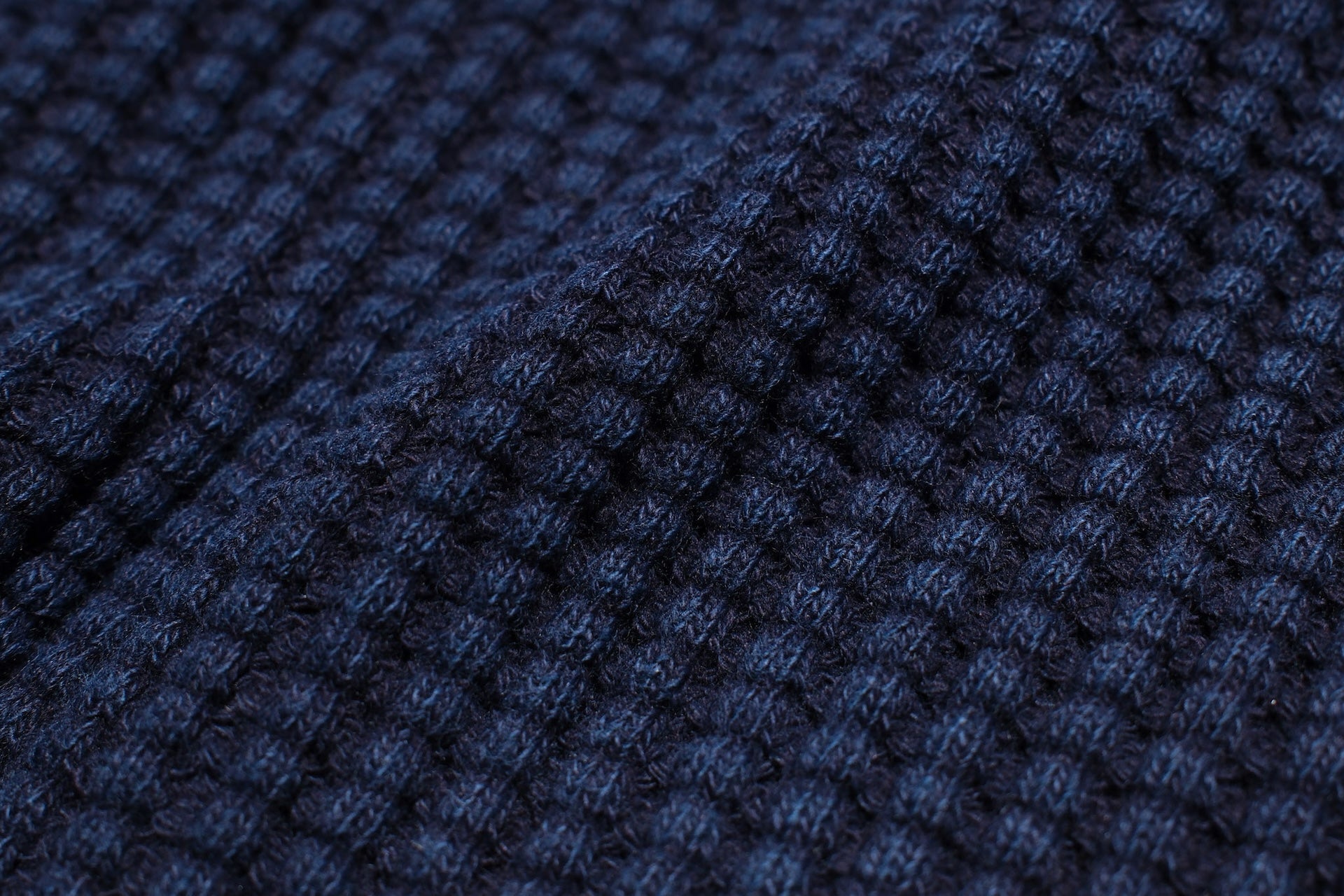 UES Ultra Heavyweight "Big Waffle" L/S Henley Thermal (Indigo)