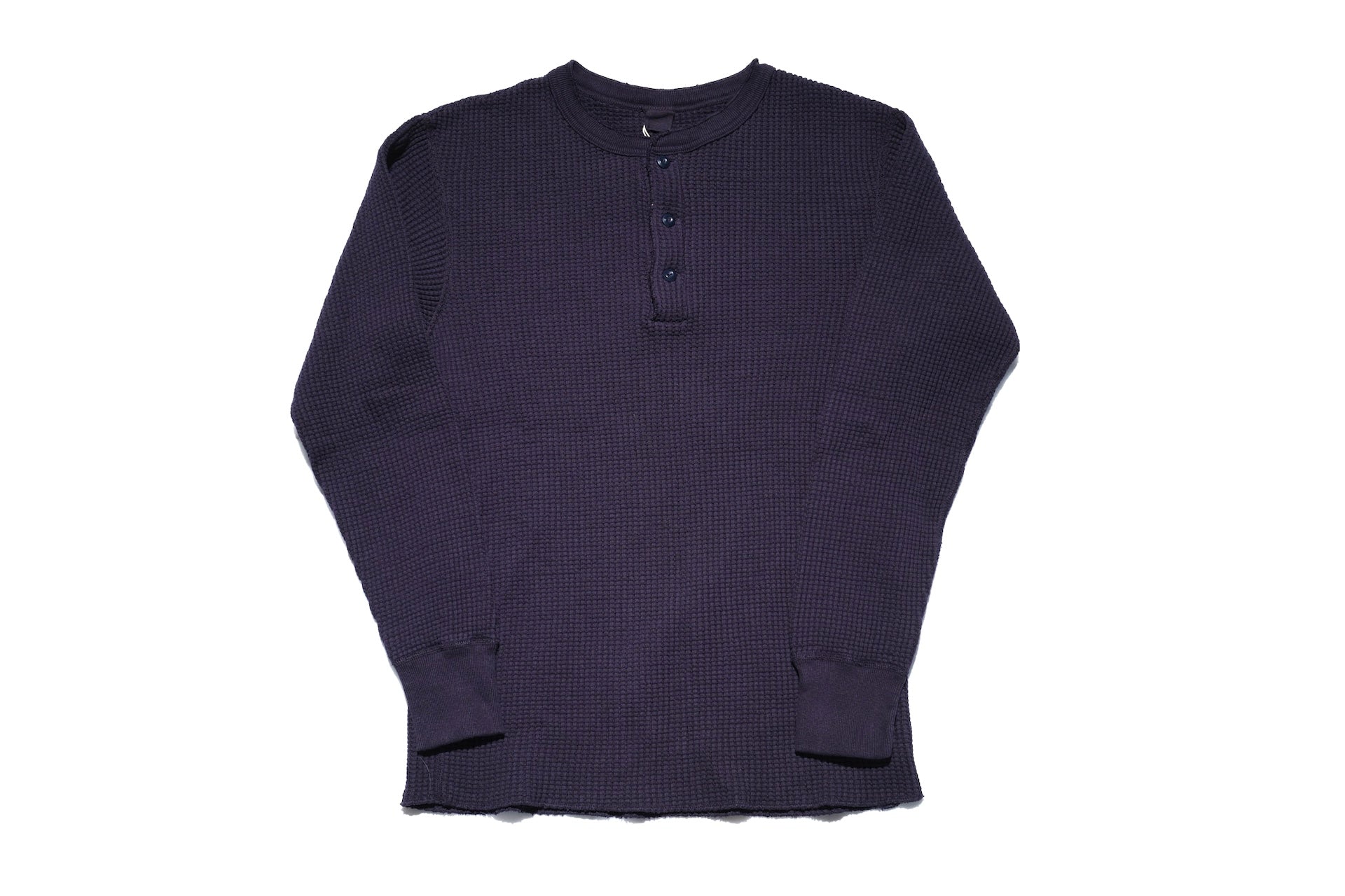 UES Ultra Heavyweight "Big Waffle" L/S Henley Thermal (Eggplant Navy)
