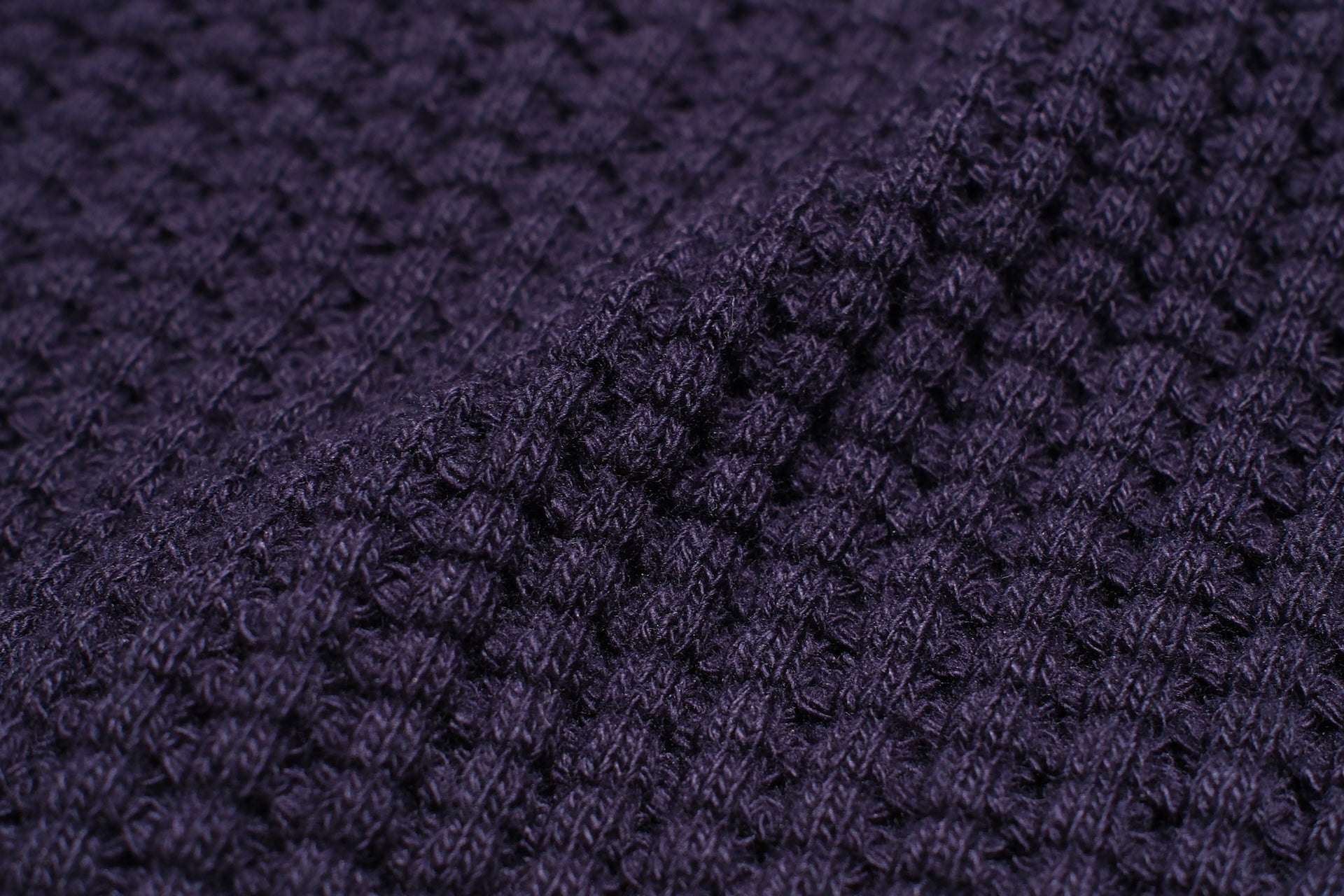 UES Ultra Heavyweight "Big Waffle" L/S Henley Thermal (Eggplant Navy)