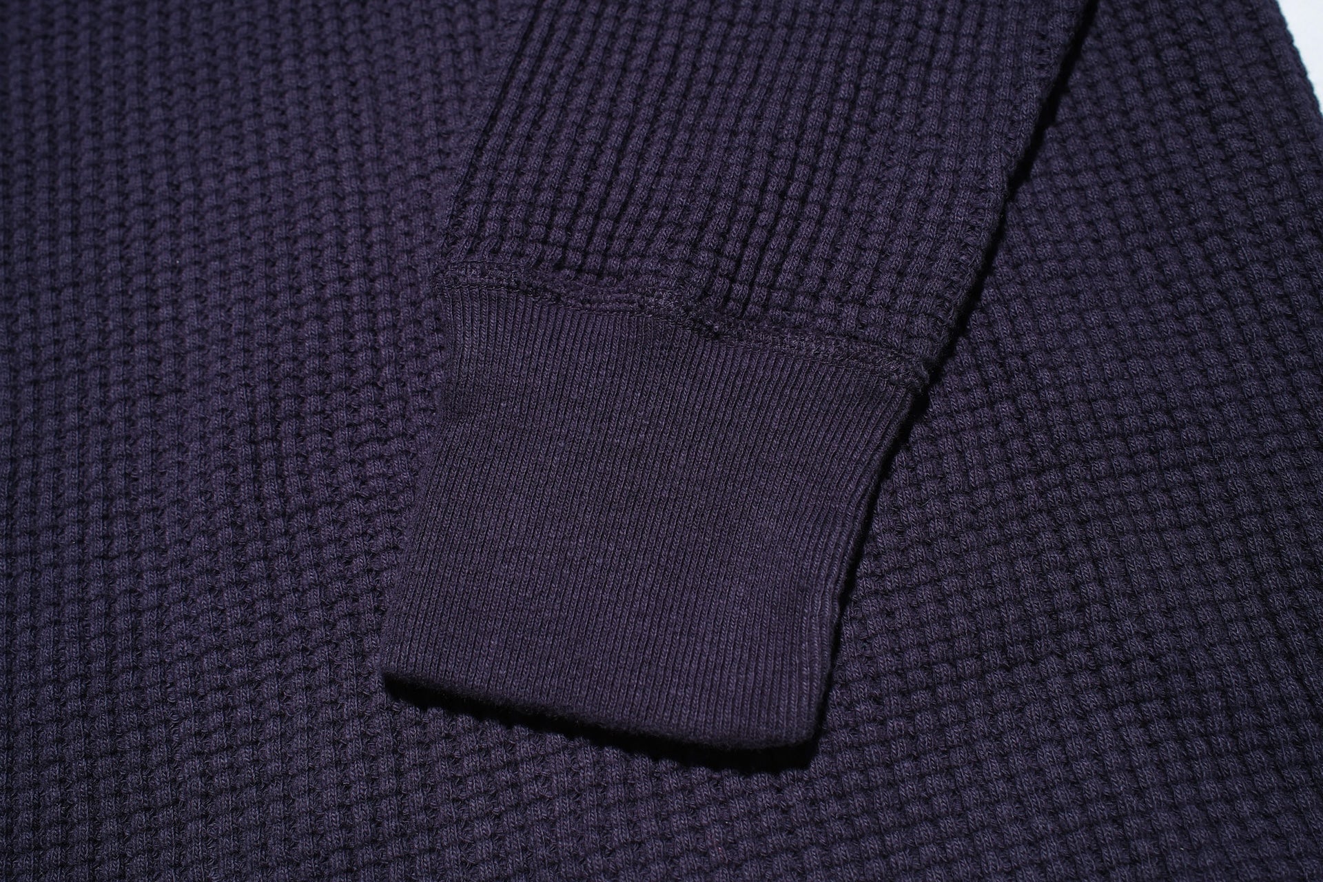 UES Ultra Heavyweight "Big Waffle" L/S Henley Thermal (Eggplant Navy)