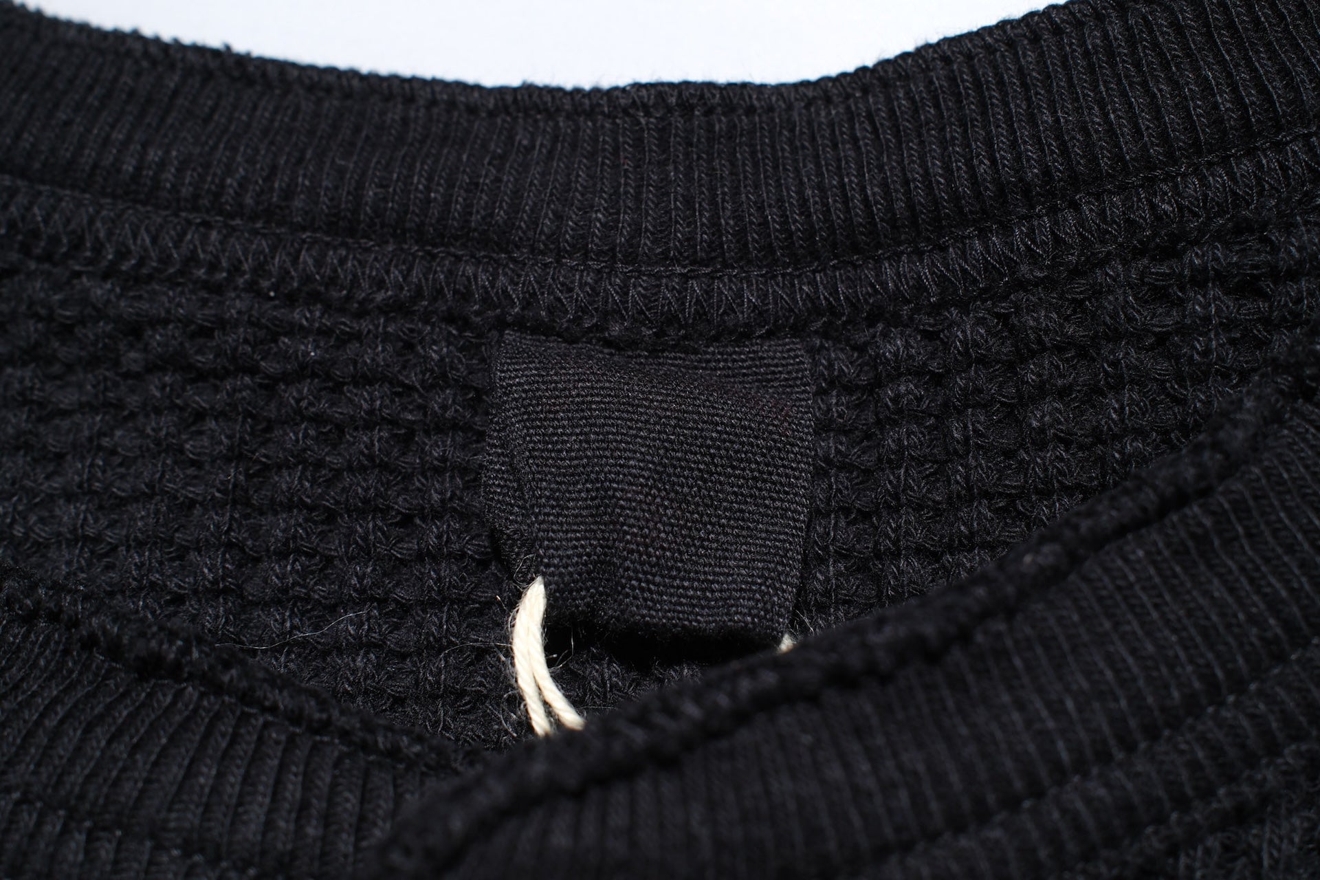 UES Ultra Heavyweight "Big Waffle" L/S Henley Thermal (Black)
