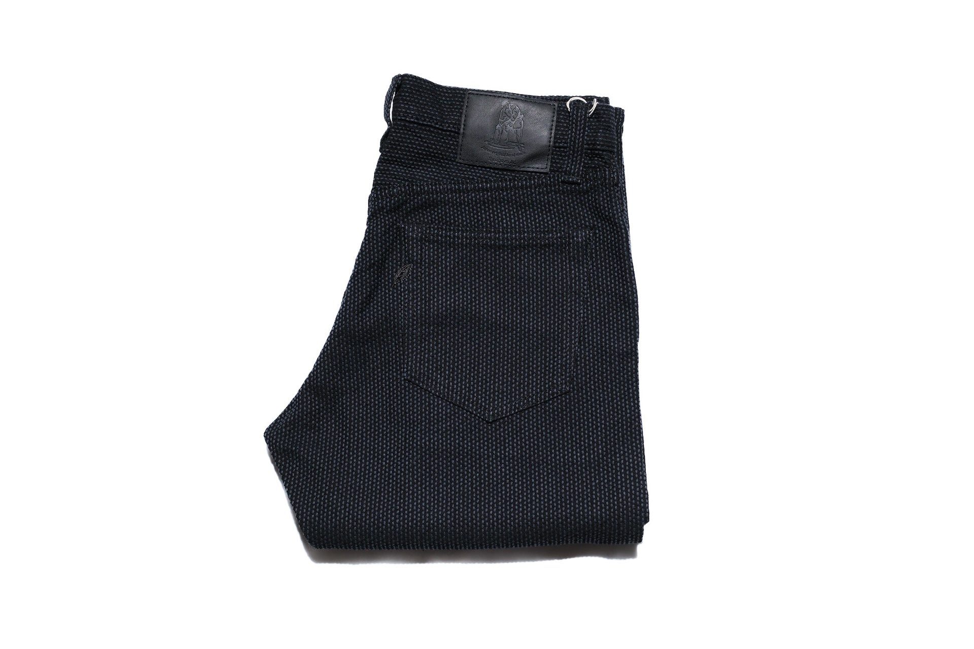 Pure Blue Japan 12.5oz "Double-Warps" Sashiko Trousers (Grey X Black)