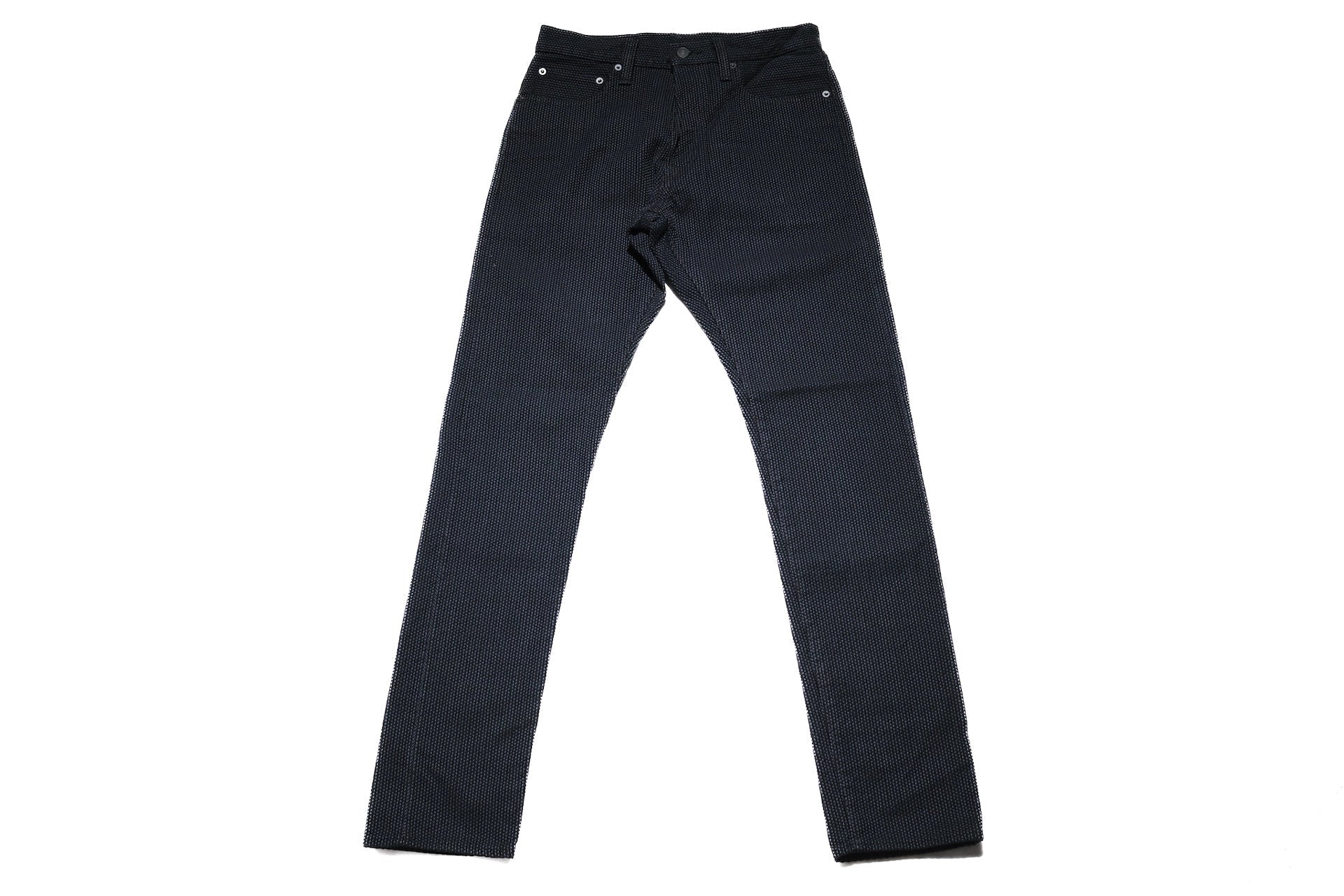 Pure Blue Japan 12.5oz "Double-Warps" Sashiko Trousers (Grey X Black)