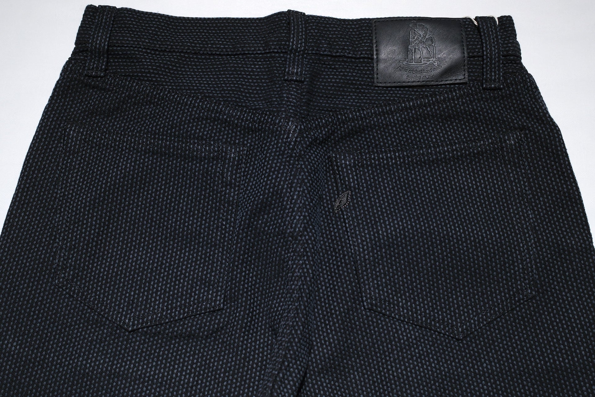 Pure Blue Japan 12.5oz "Double-Warps" Sashiko Trousers (Grey X Black)