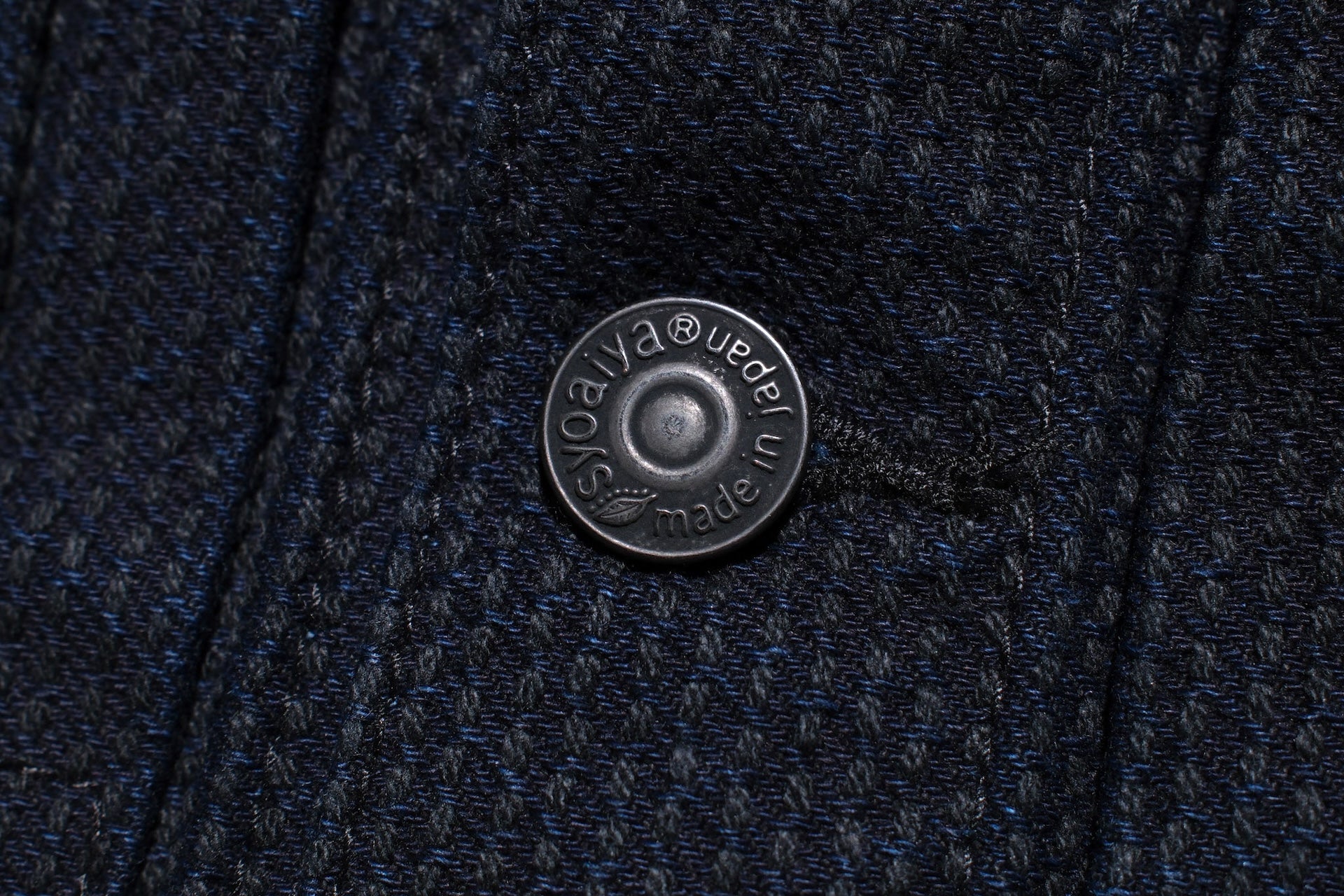 Pure Blue Japan 12.5oz "Double-Warps" Sashiko Type 2 Jacket (Indigo X Black)