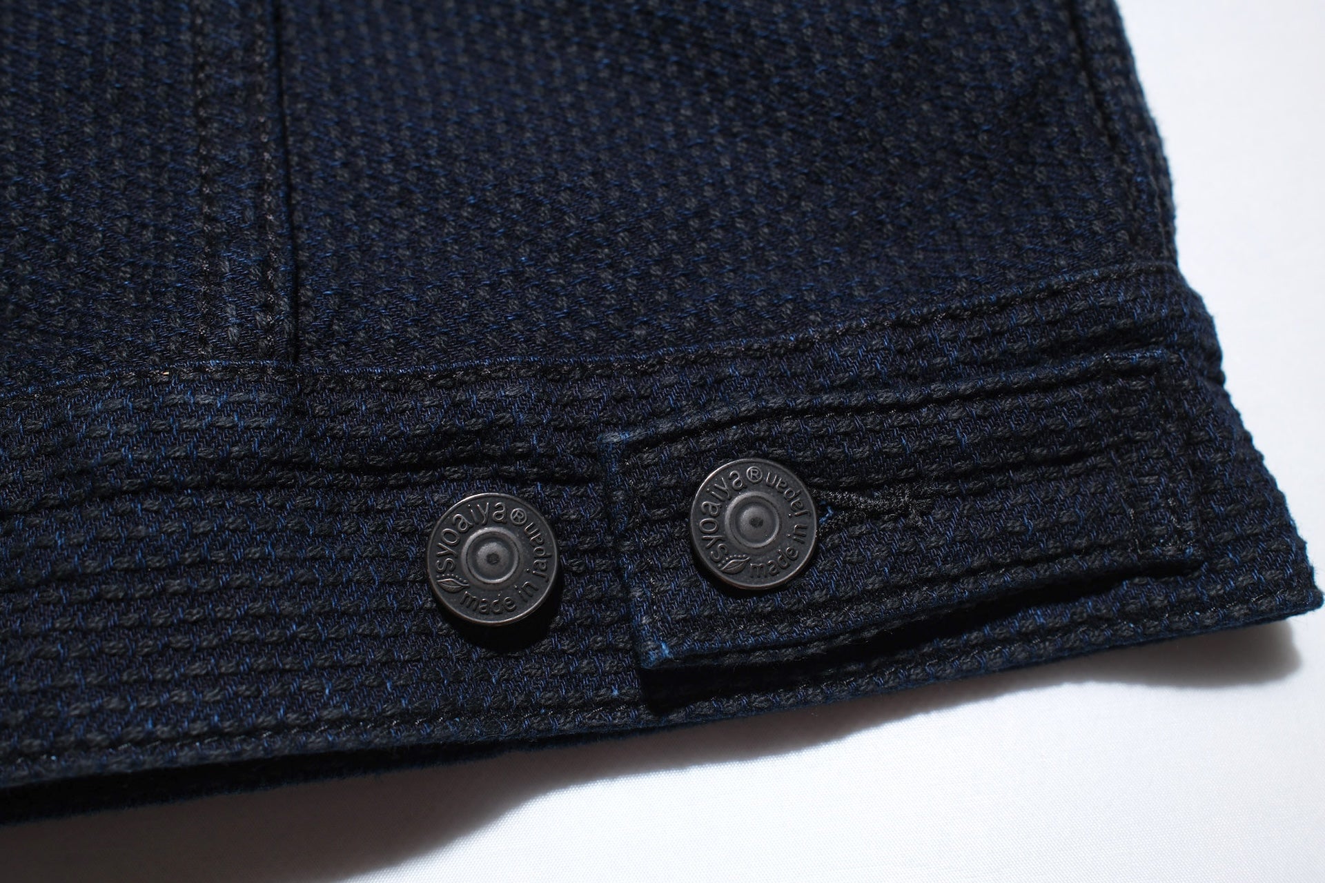 Pure Blue Japan 12.5oz "Double-Warps" Sashiko Type 2 Jacket (Indigo X Black)