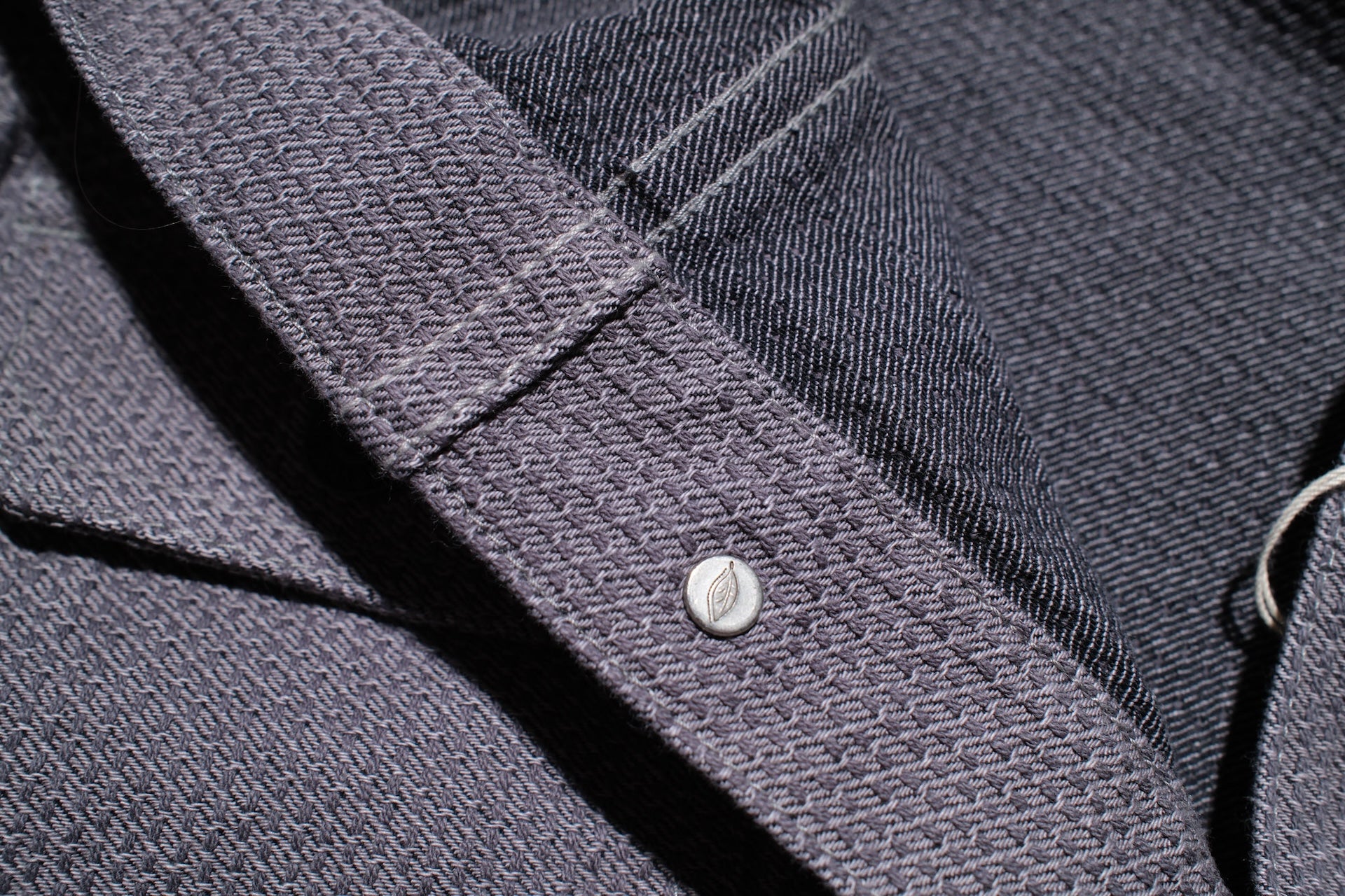 Pure Blue Japan 12.5oz "Double-Warps" Sashiko Type 2 Jacket (Heather Grey X Black)