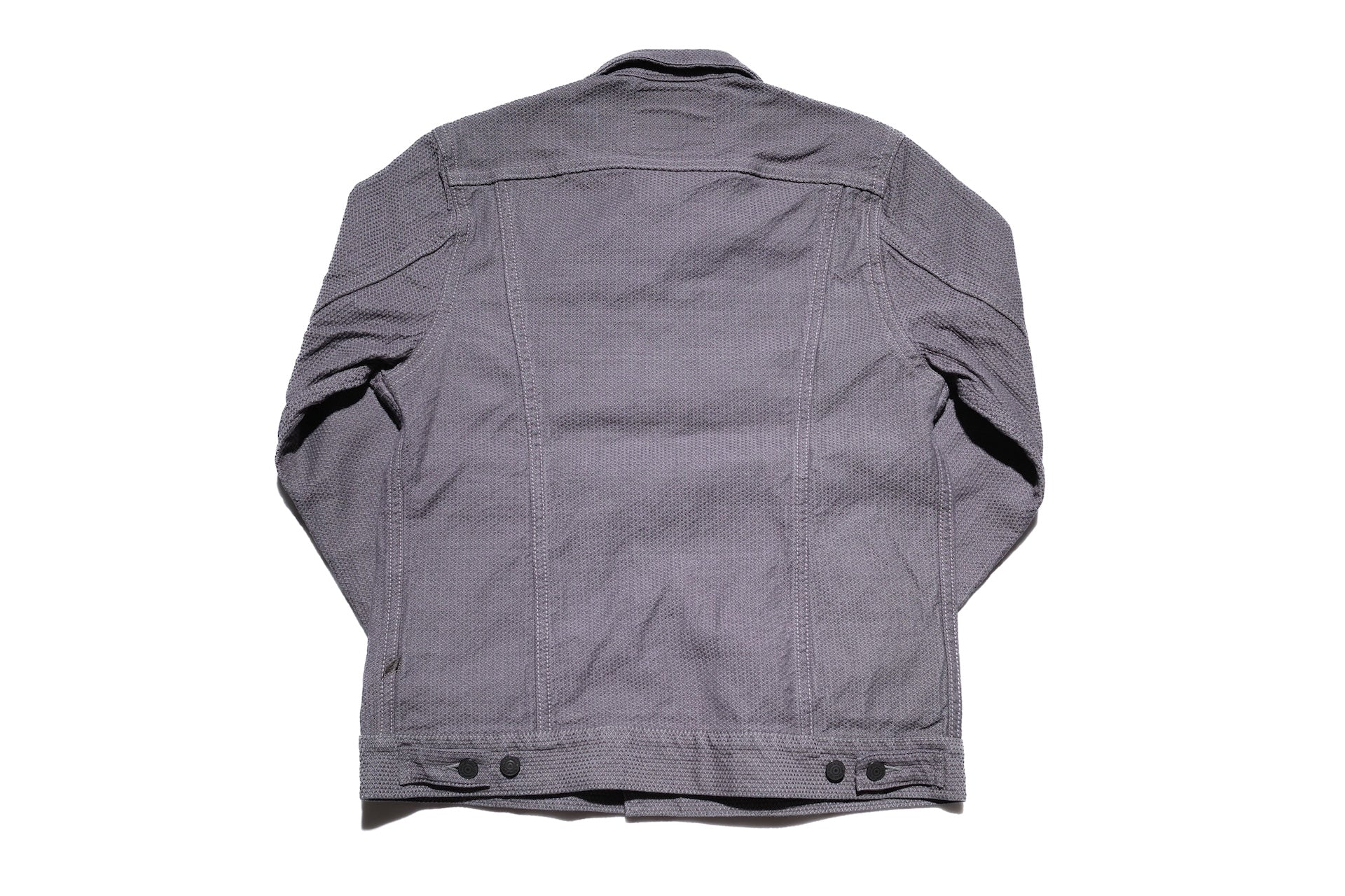 Pure Blue Japan 12.5oz "Double-Warps" Sashiko Type 2 Jacket (Heather Grey X Black)