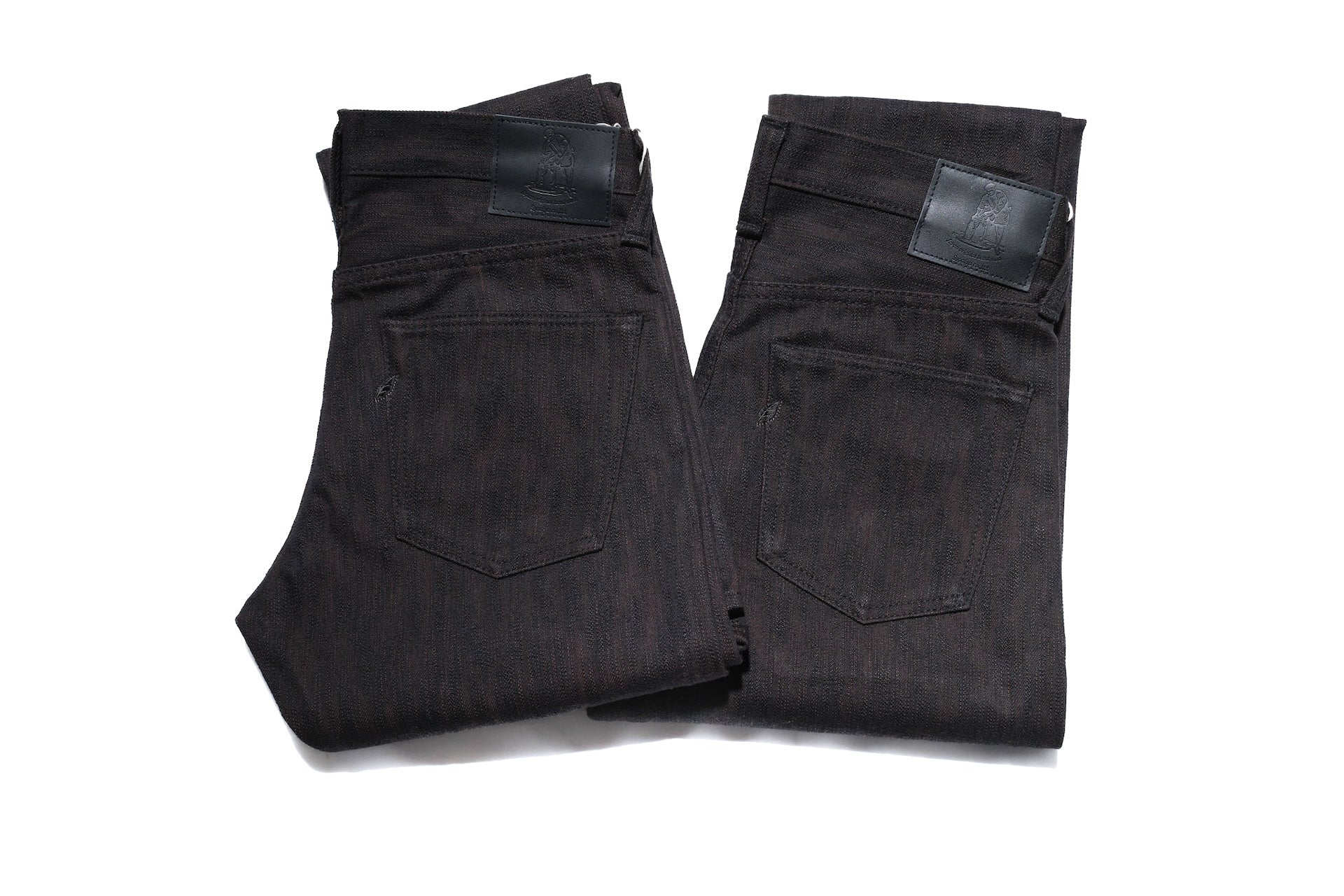 Pure Blue Japan 15oz PER-EX-013-BK "Black X Persimmon" Extra Slub Denim (Slim Tapered Fit)