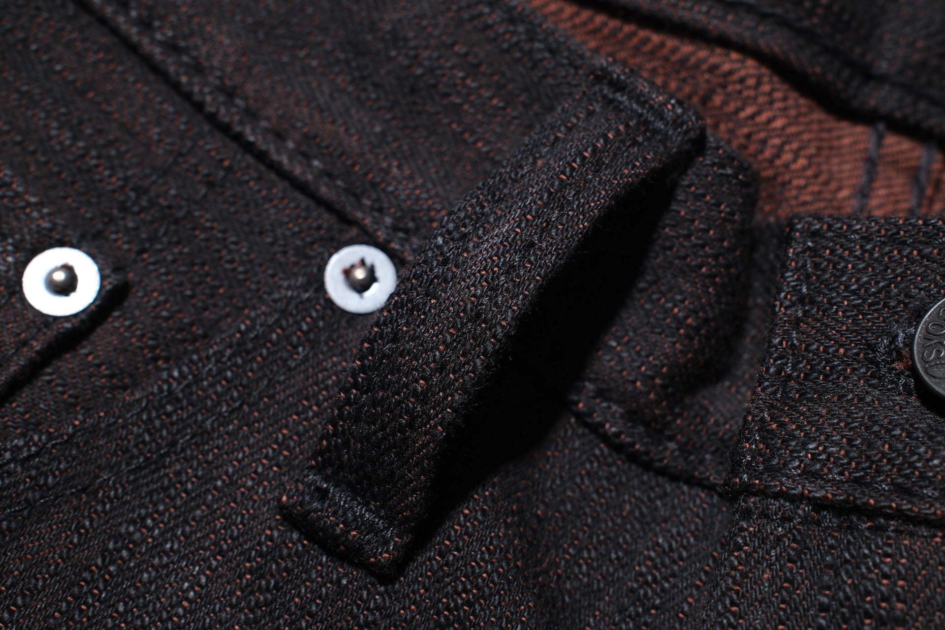 Pure Blue Japan 15oz PER-EX-019-BK "Black X Persimmon" Extra Slub Denim (Relaxed Tapered Fit)