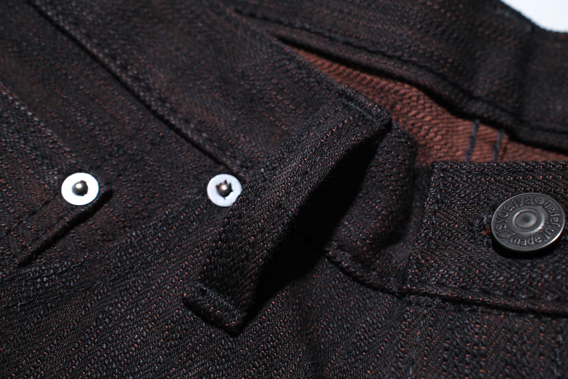Pure Blue Japan 15oz PER-EX-013-BK "Black X Persimmon" Extra Slub Denim (Slim Tapered Fit)