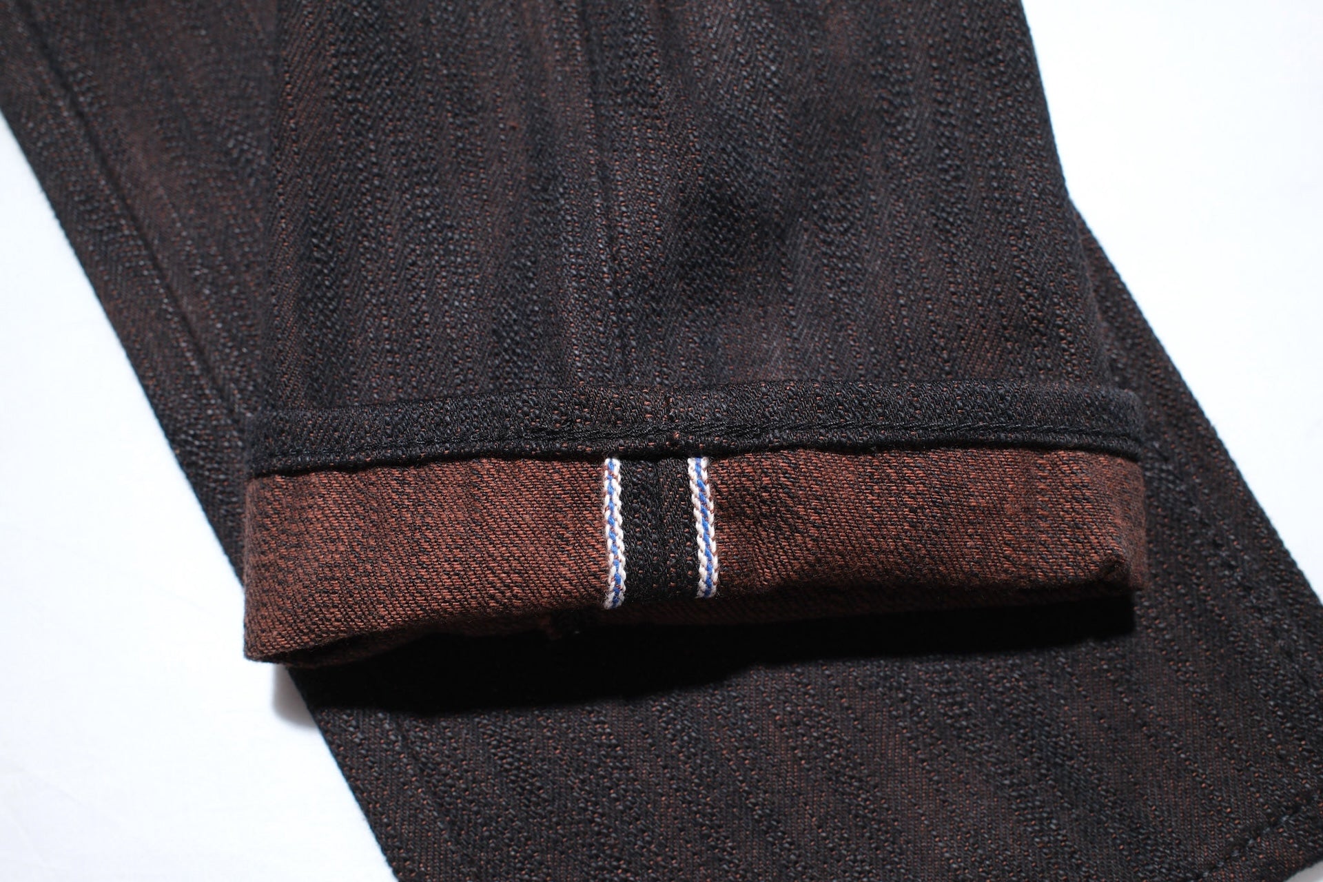 Pure Blue Japan 15oz PER-EX-019-BK "Black X Persimmon" Extra Slub Denim (Relaxed Tapered Fit)