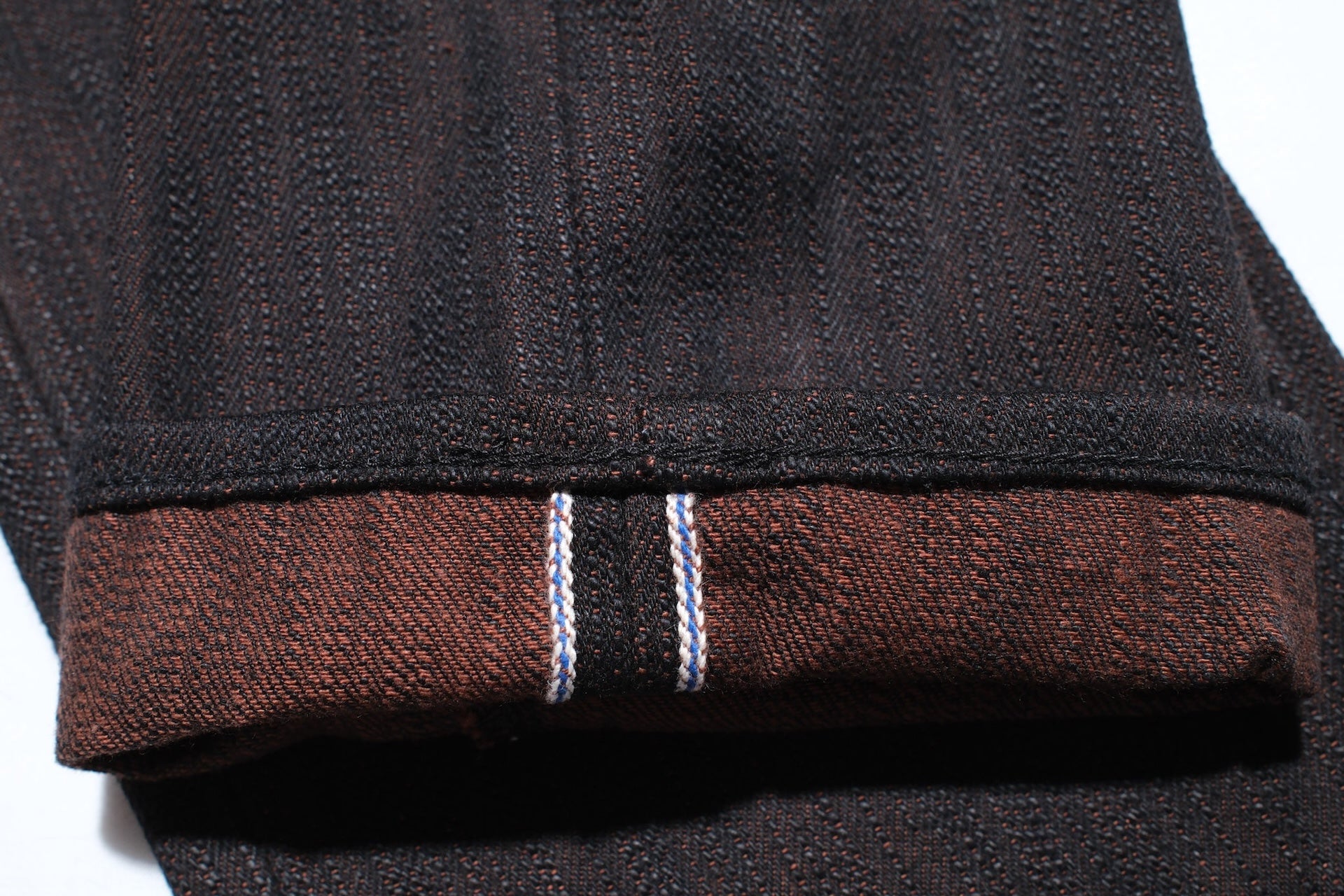 Pure Blue Japan 15oz PER-EX-013-BK "Black X Persimmon" Extra Slub Denim (Slim Tapered Fit)