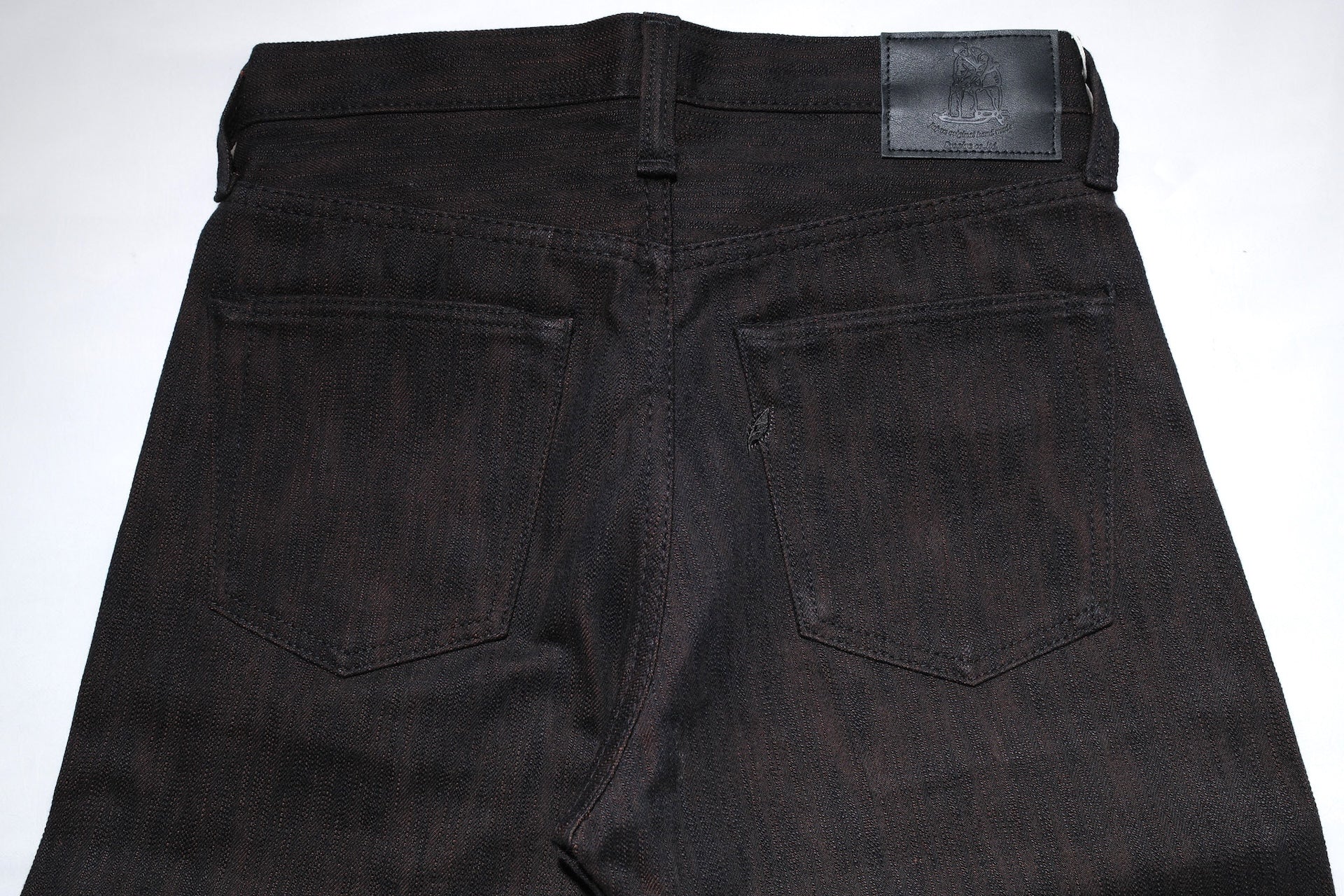 Pure Blue Japan 15oz PER-EX-019-BK "Black X Persimmon" Extra Slub Denim (Relaxed Tapered Fit)
