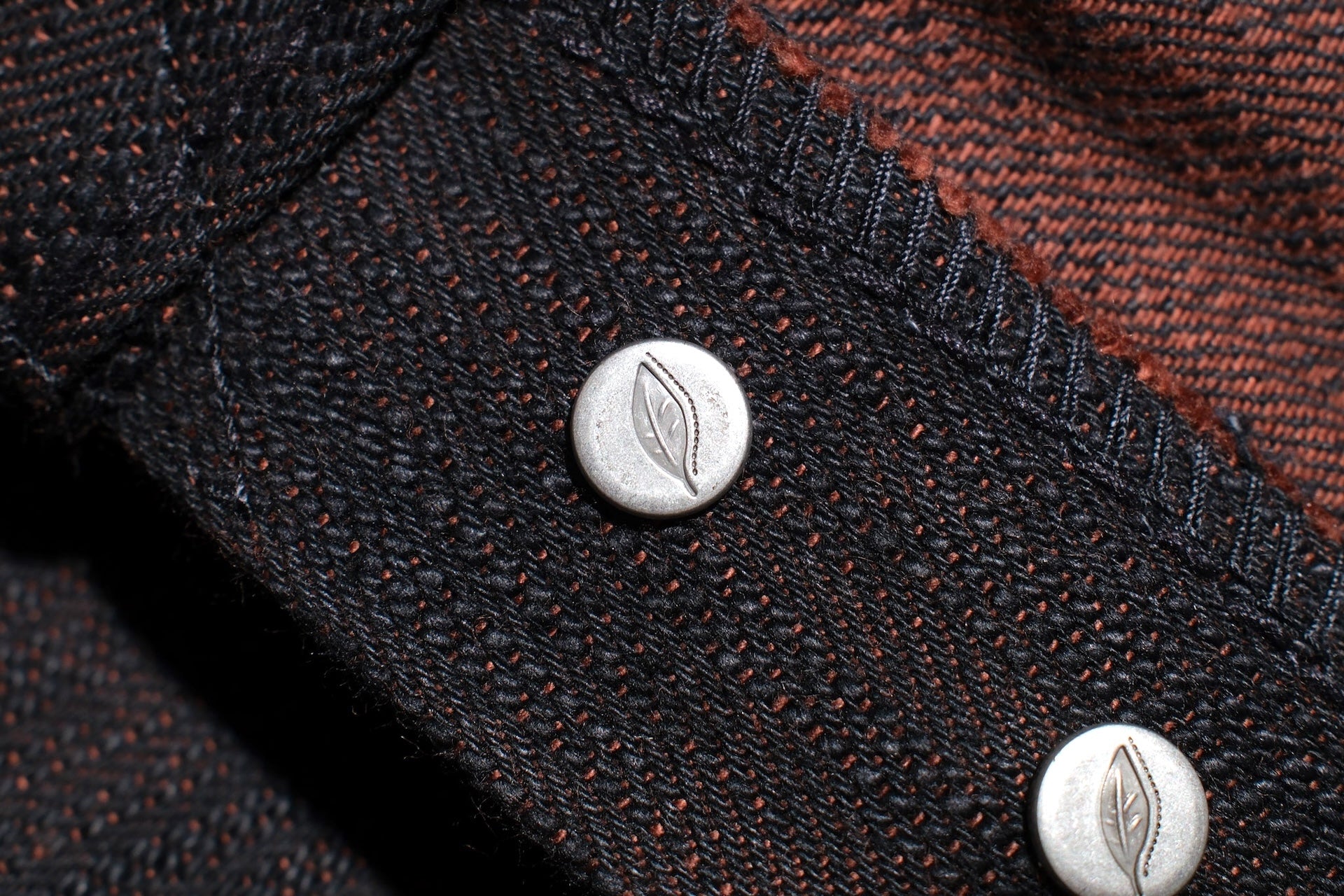 Pure Blue Japan 15oz PER-EX-013-BK "Black X Persimmon" Extra Slub Denim (Slim Tapered Fit)