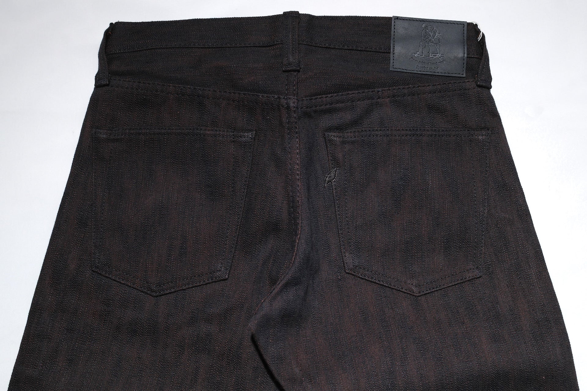 Pure Blue Japan 15oz PER-EX-013-BK "Black X Persimmon" Extra Slub Denim (Slim Tapered Fit)