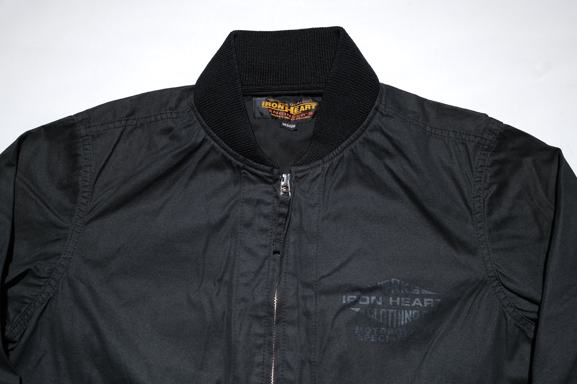 Iron Heart 7oz Rubber Wax Coated Weather Cloth Windbreaker (Black)