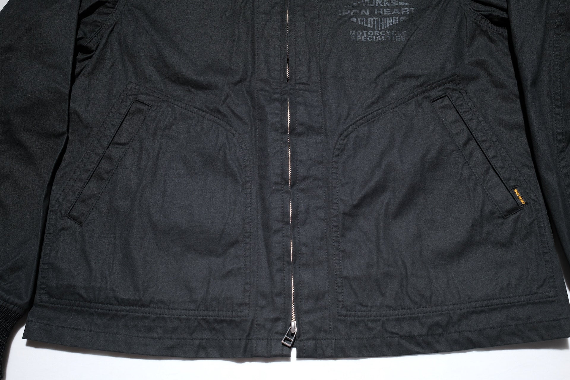 Iron Heart 7oz Rubber Wax Coated Weather Cloth Windbreaker (Black)
