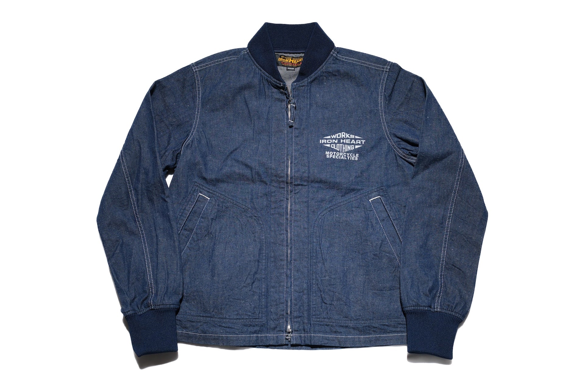 Iron Heart 10oz Indigo Dyed Nep Denim Windbreaker