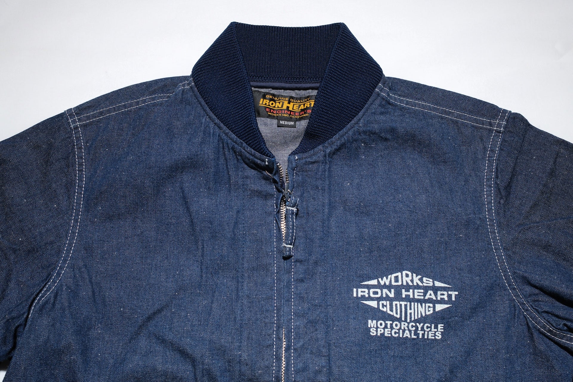Iron Heart 10oz Indigo Dyed Nep Denim Windbreaker