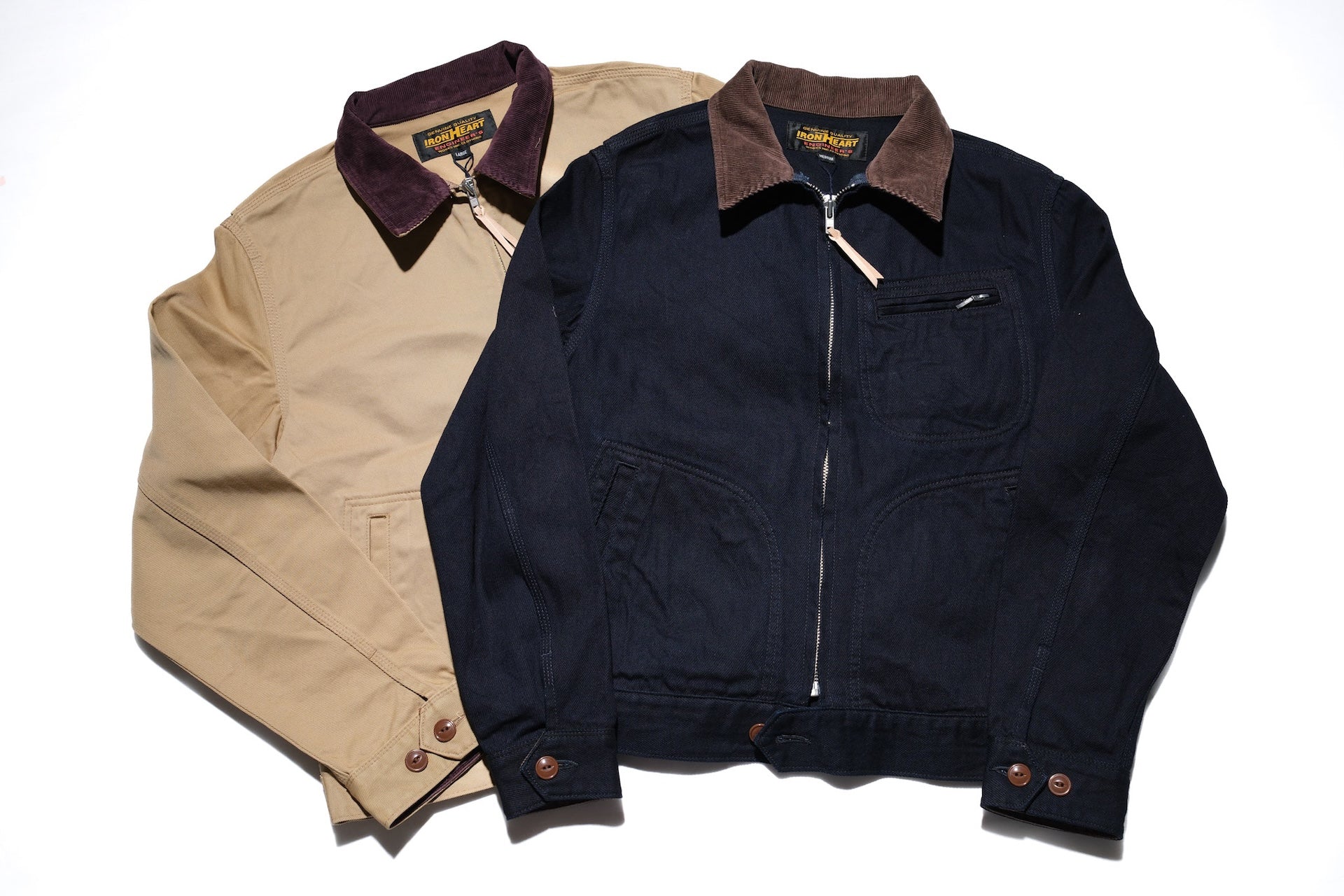 Iron Heart 12oz Kurashikizome Twill Work Jacket (Beige)