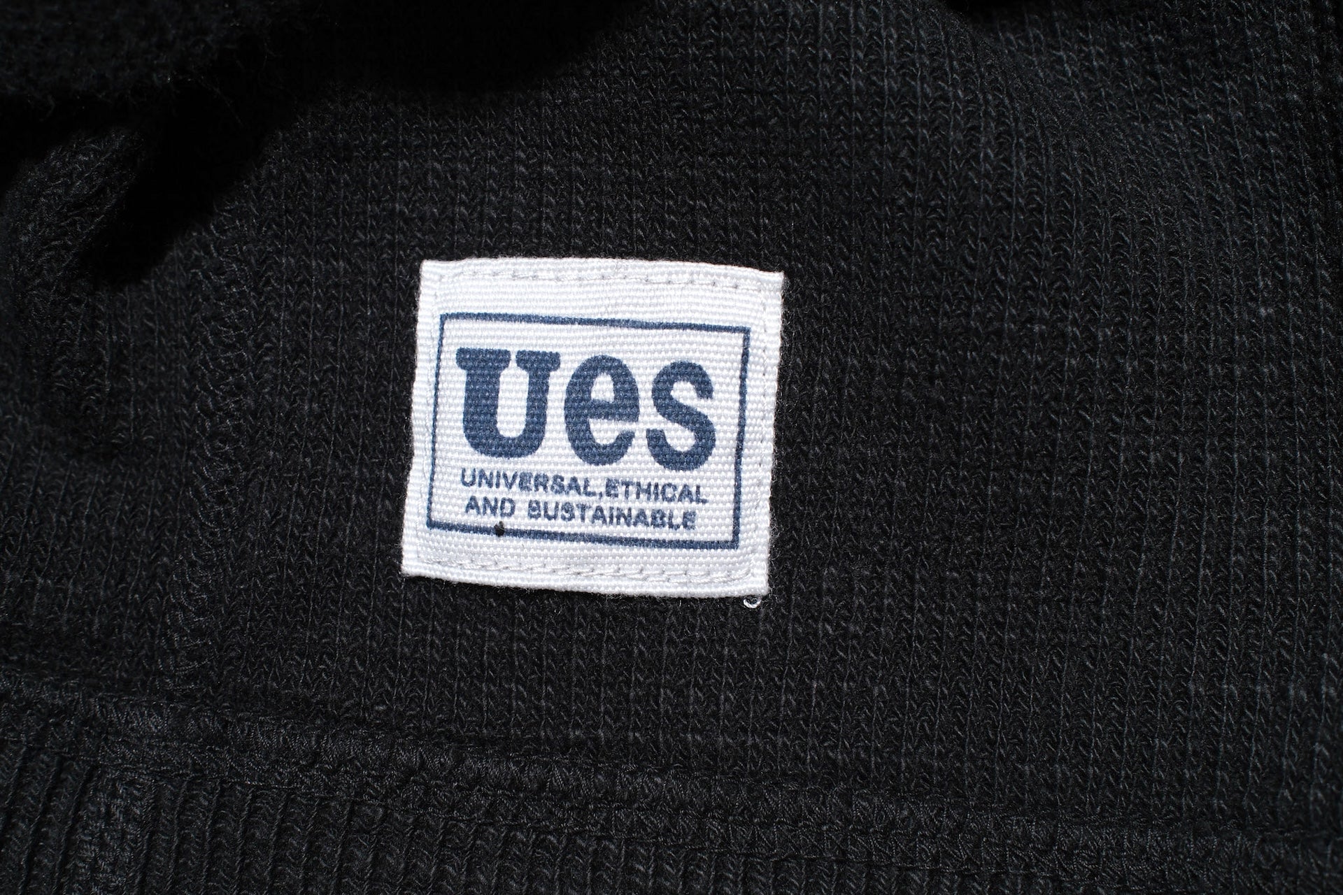 UES 11.8oz Ribbing Thermal Sweatshirt (Solid Black)