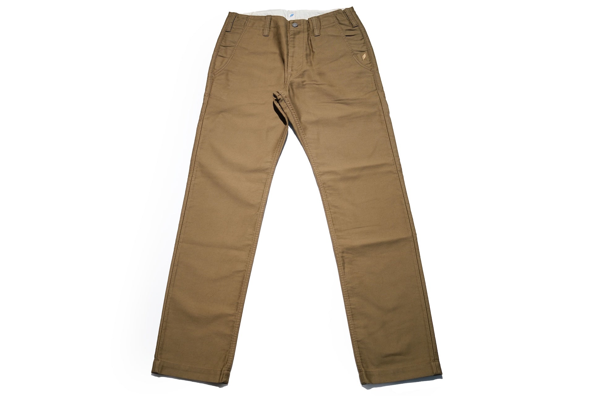 Pure Blue Japan 12oz Moleskin "Worker's Chinos" (Beige)