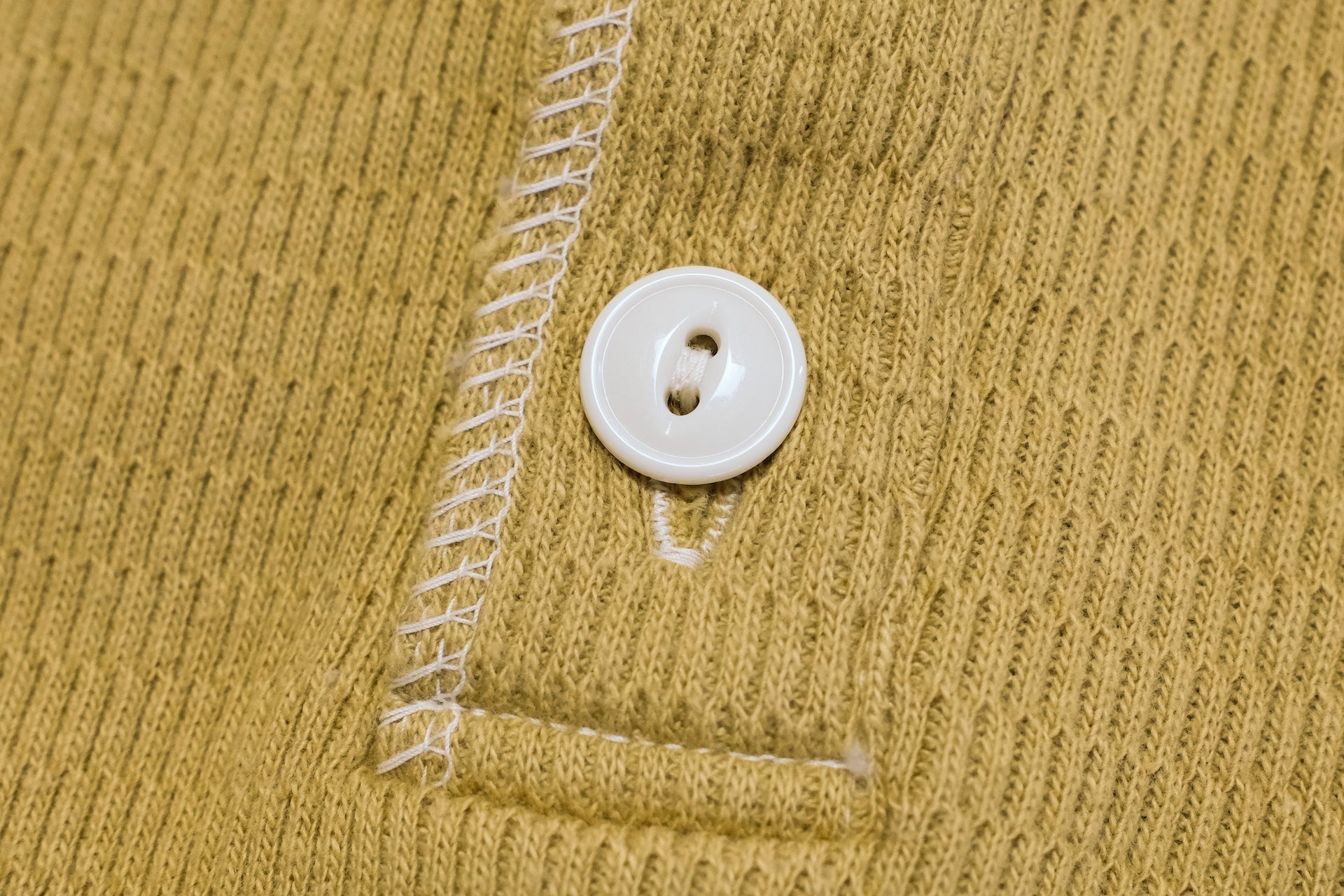 The Flat Head "Standard" L/S Henley Thermal Tee (Mustard)