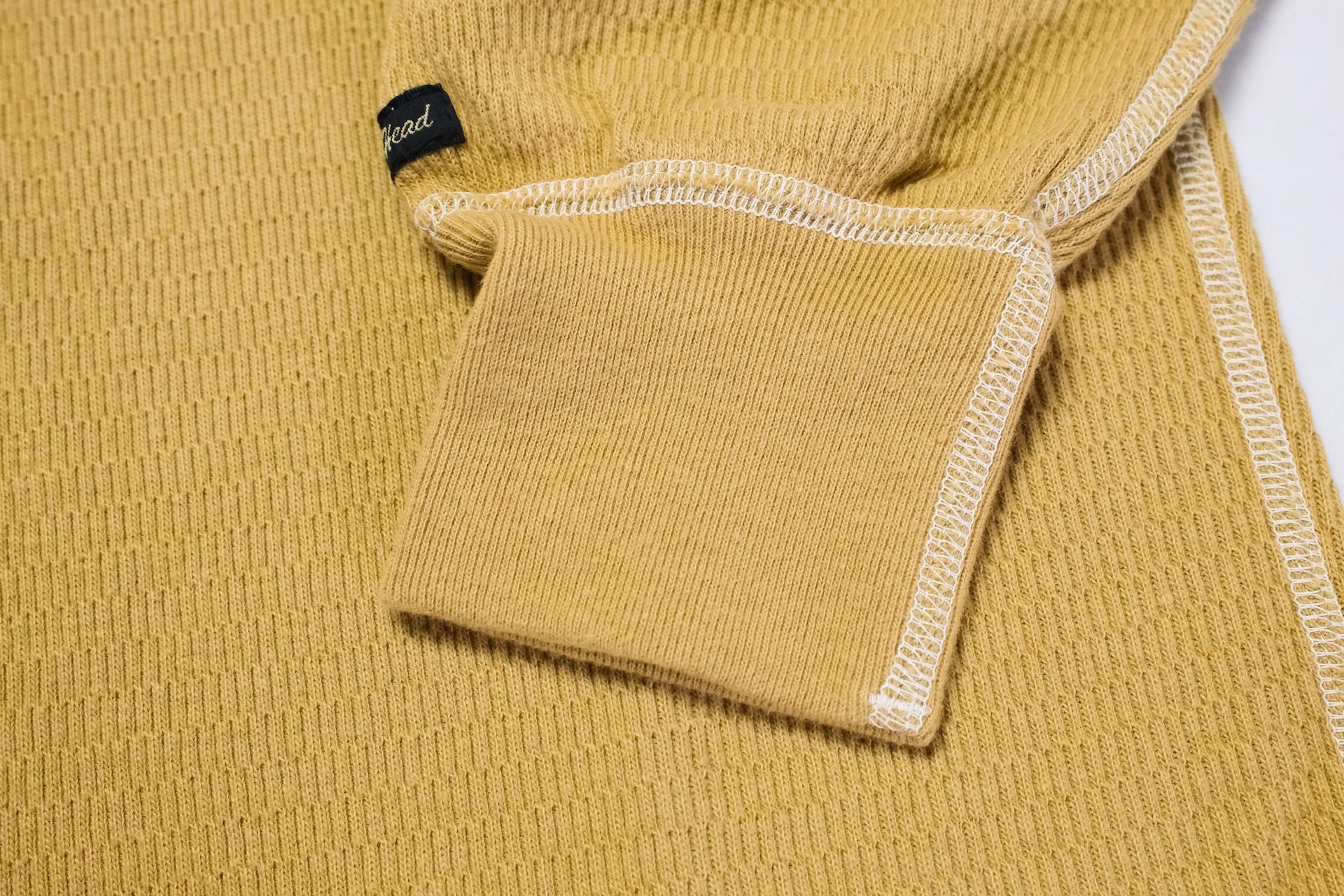 The Flat Head "Standard" L/S Henley Thermal Tee (Mustard)
