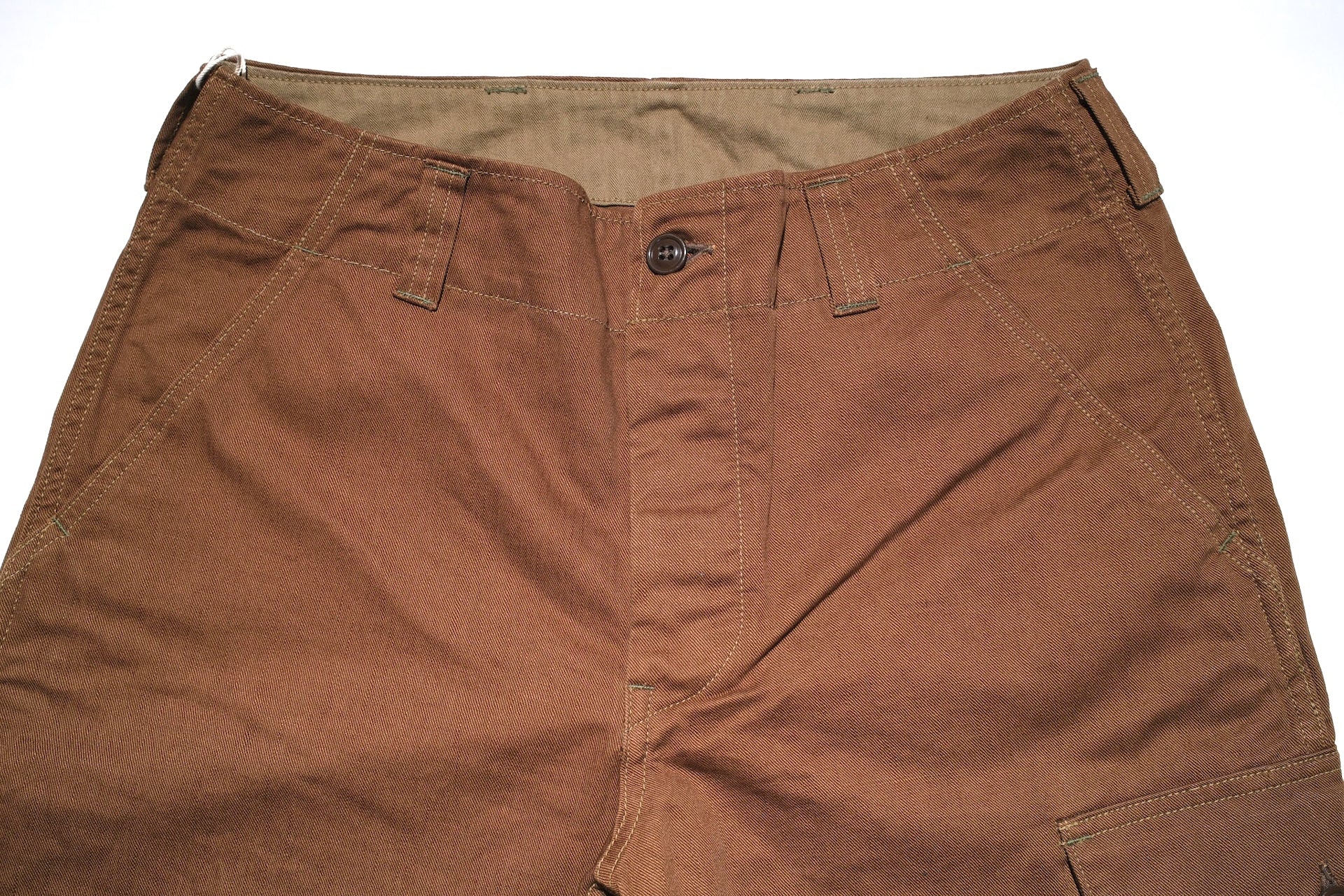 Freewheelers Heavyweight Cotton Drill "Aviators' Trousers" (Dark Sepia Brown)